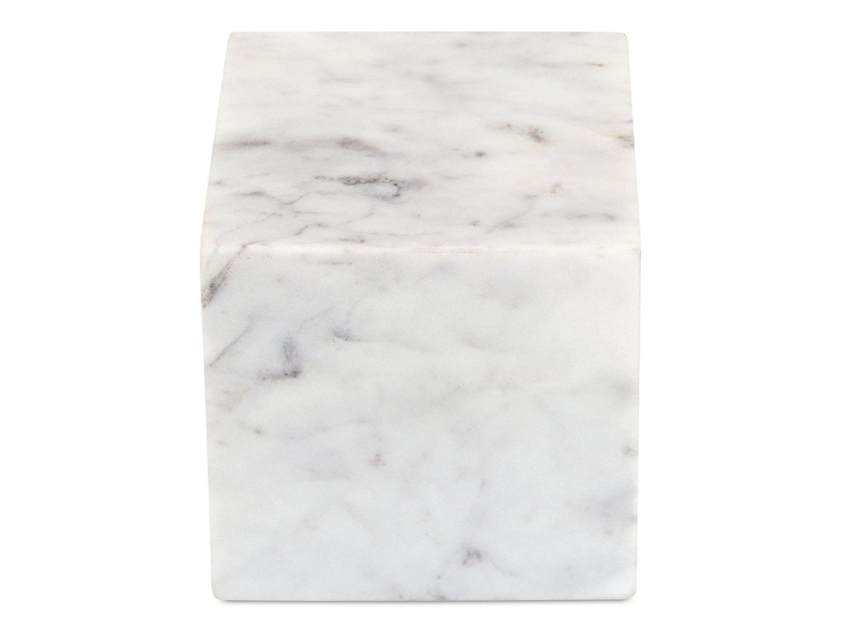 Cora Purple White Marble Cube Tabletop - Ornate Home