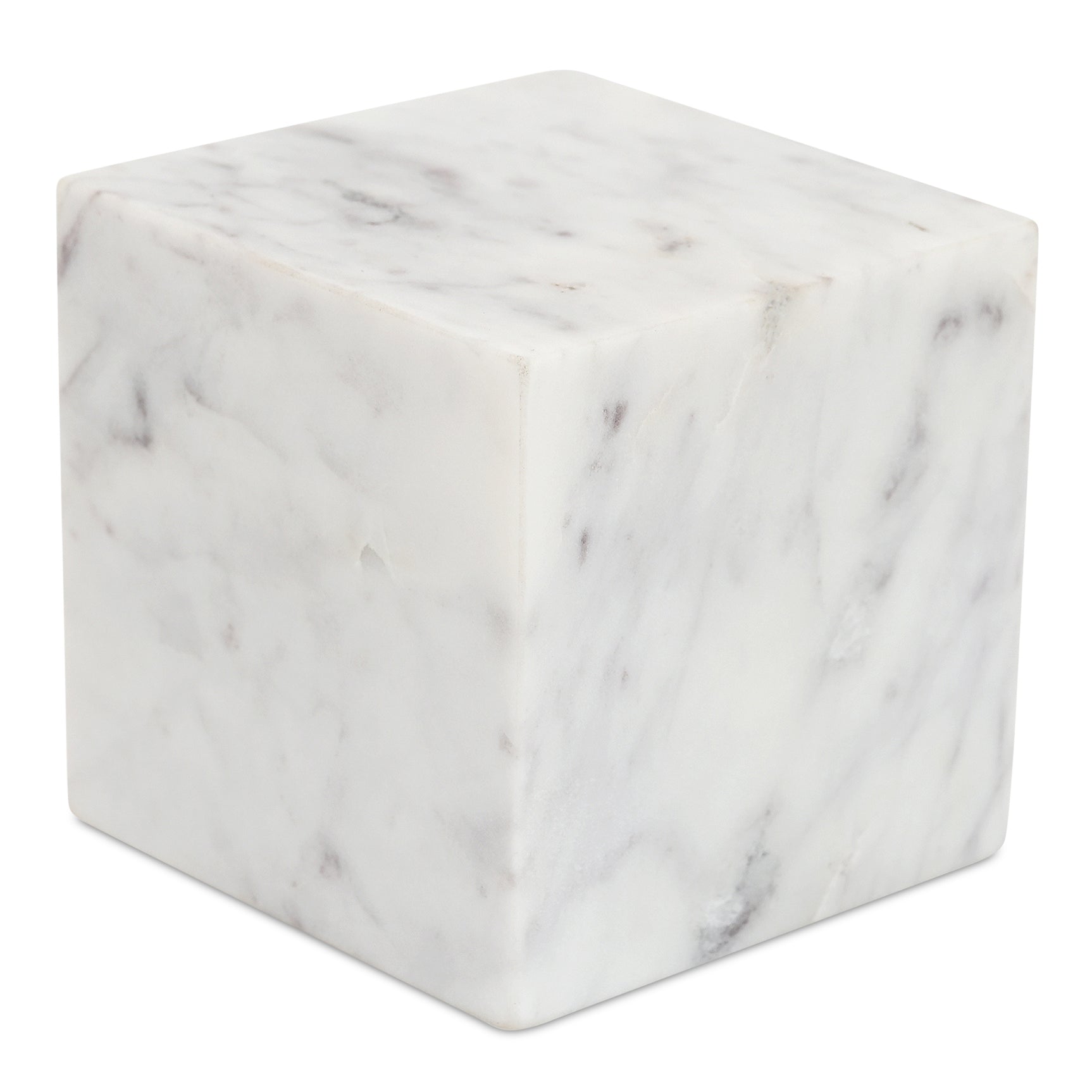 Cora Purple White Marble Cube Tabletop - Ornate Home