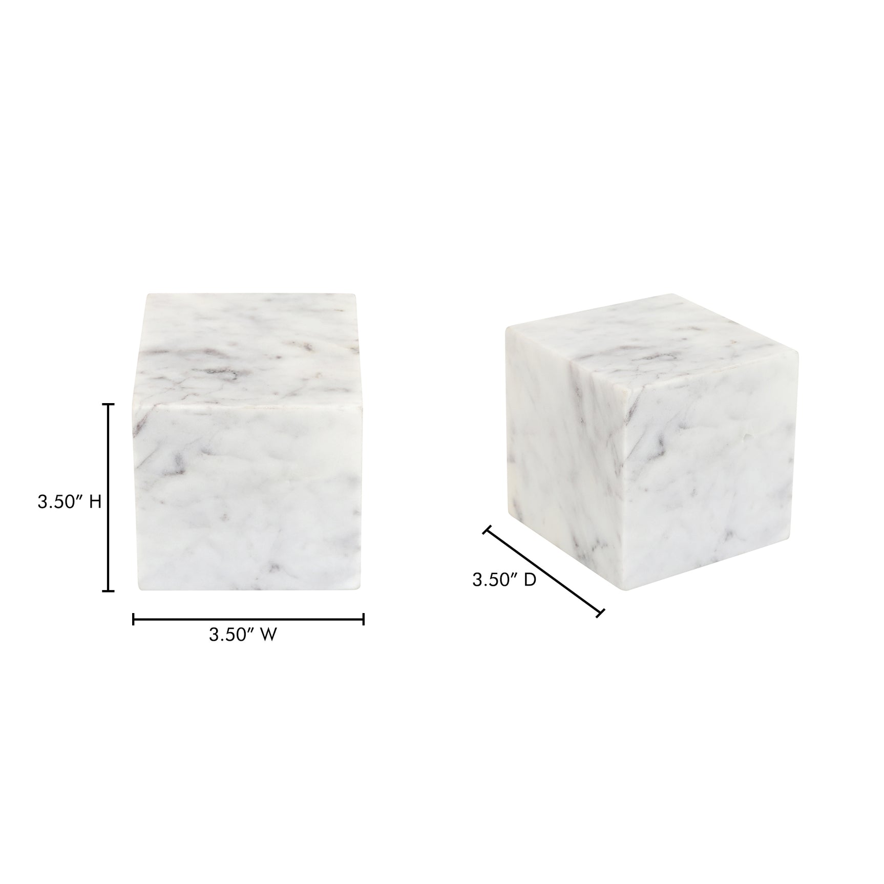 Cora Purple White Marble Cube Tabletop - Ornate Home