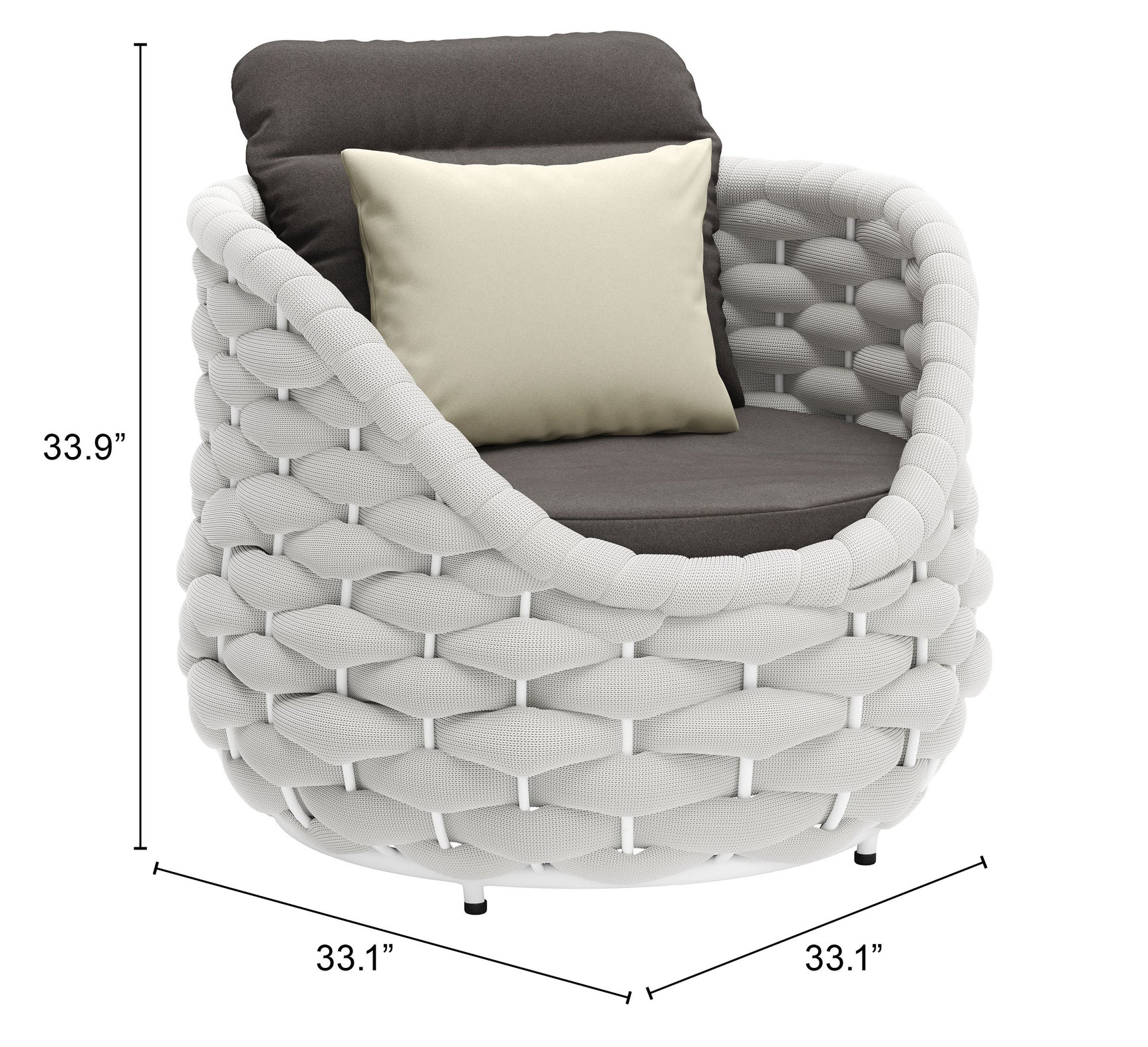 Coral Gray Reef Accent Chair - Ornate Home