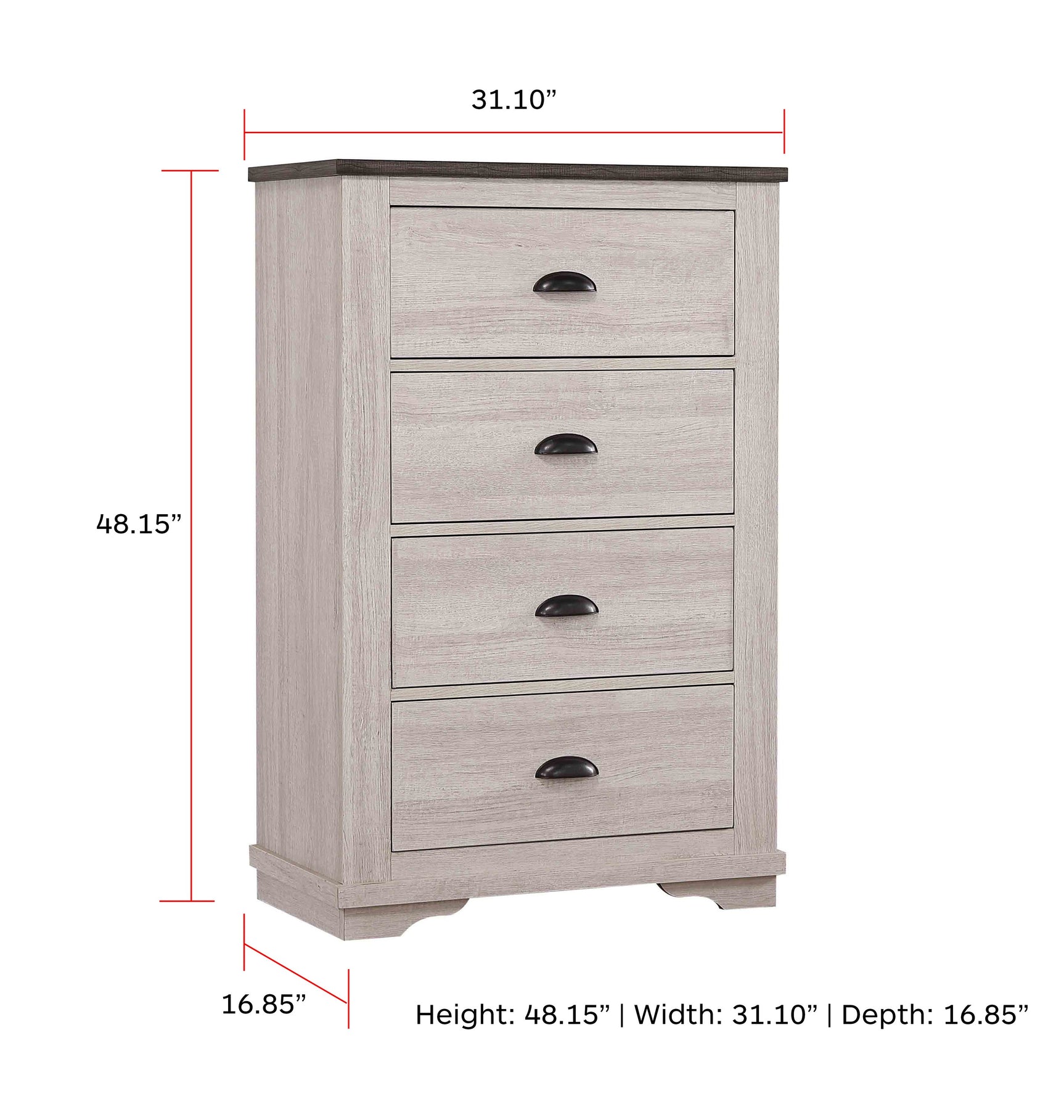 Coralee Chalk/Grey Sleigh Bedroom Set - Ornate Home