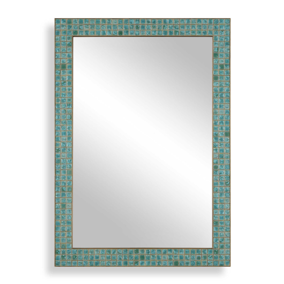 Coralie Blue/Gold/Green Tile Mirror - Ornate Home