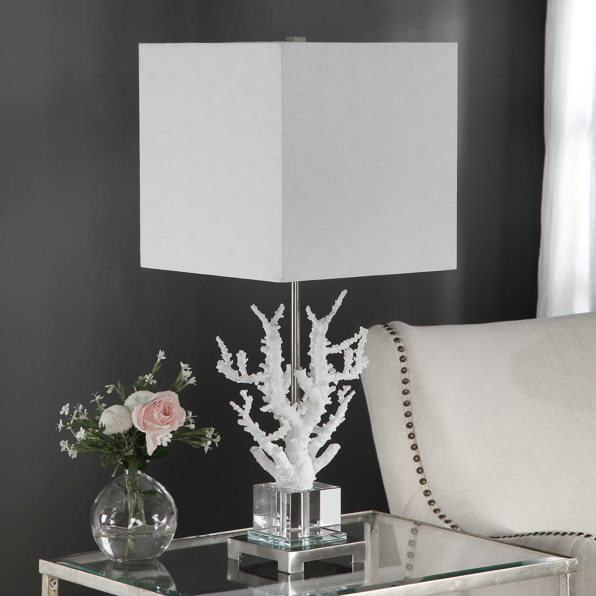 Corallo White Coral Table Lamp - Ornate Home