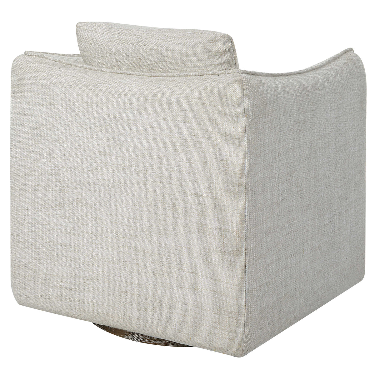 Corben White Swivel Armchair - Ornate Home