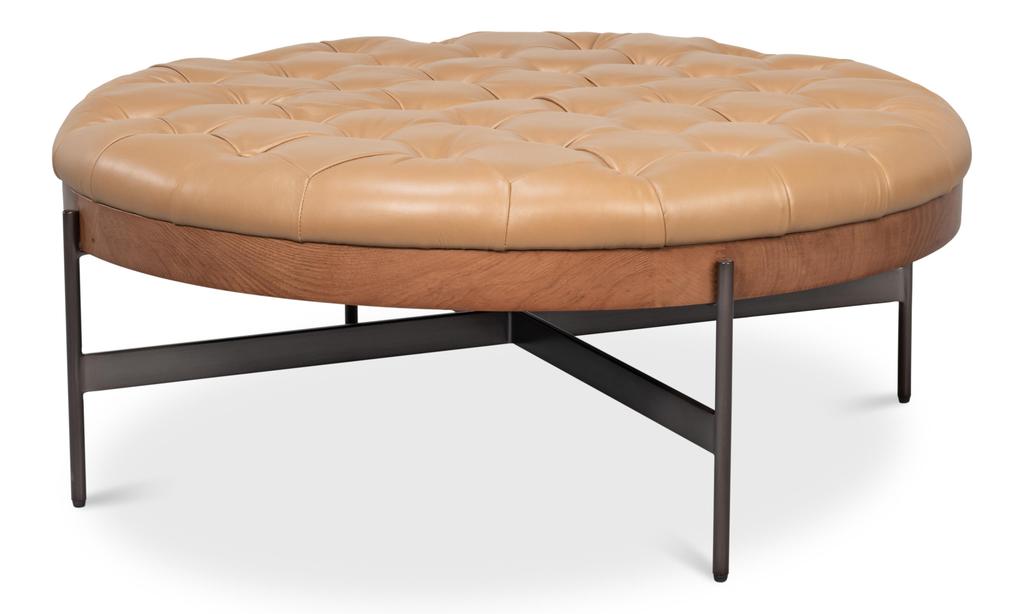 Corbet Brown Cocktail Ottoman - Ornate Home