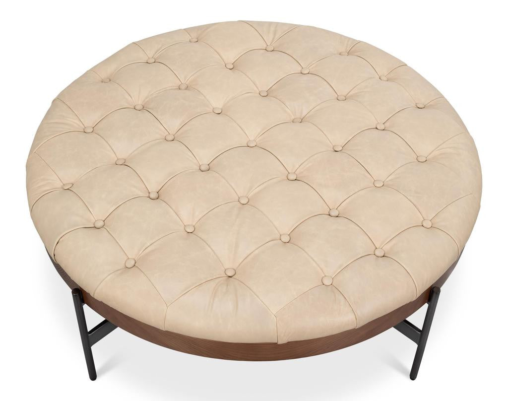 Corbet White Cocktail Ottoman - Ornate Home