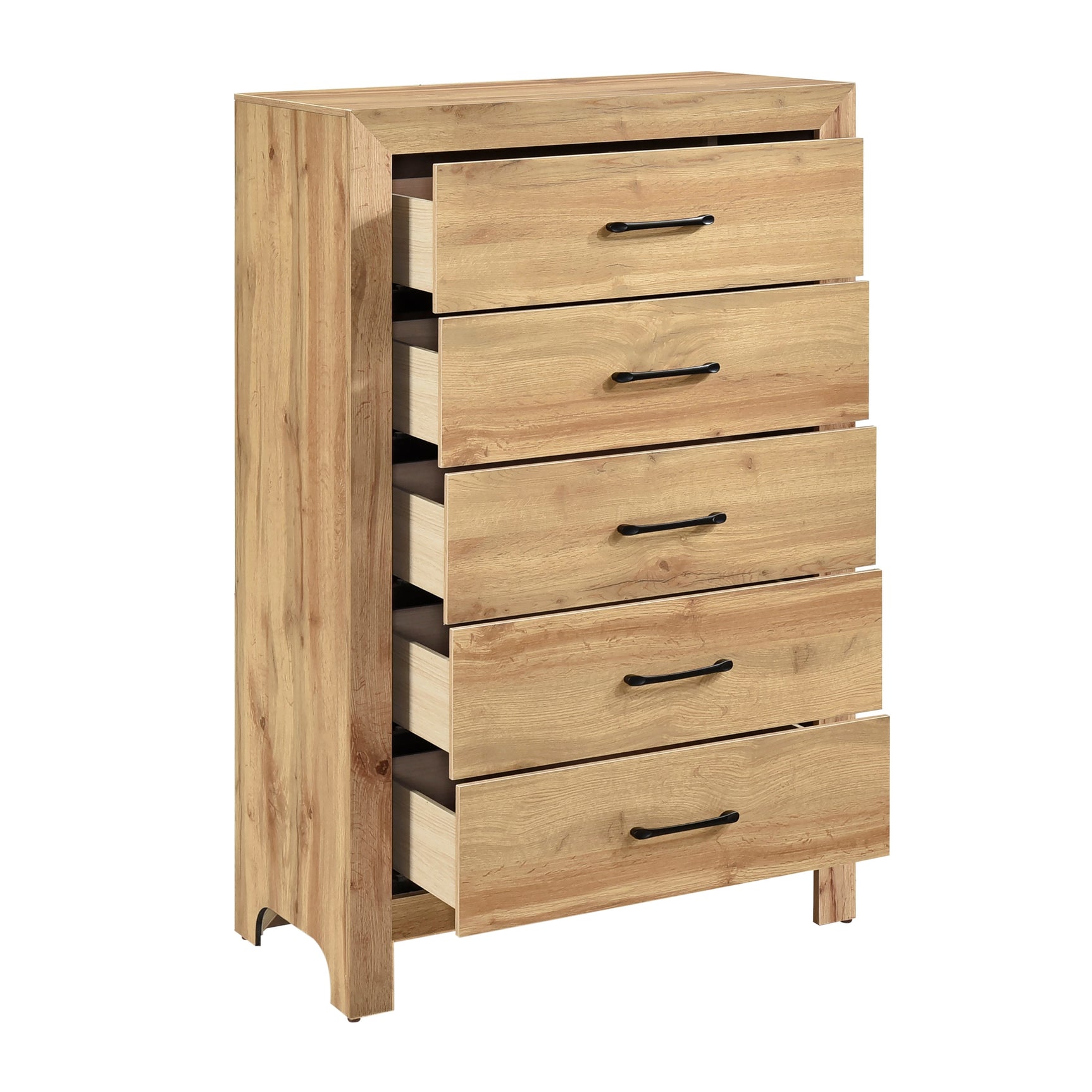 Corbin Natural 5-Piece Queen Bedroom Set - Ornate Home