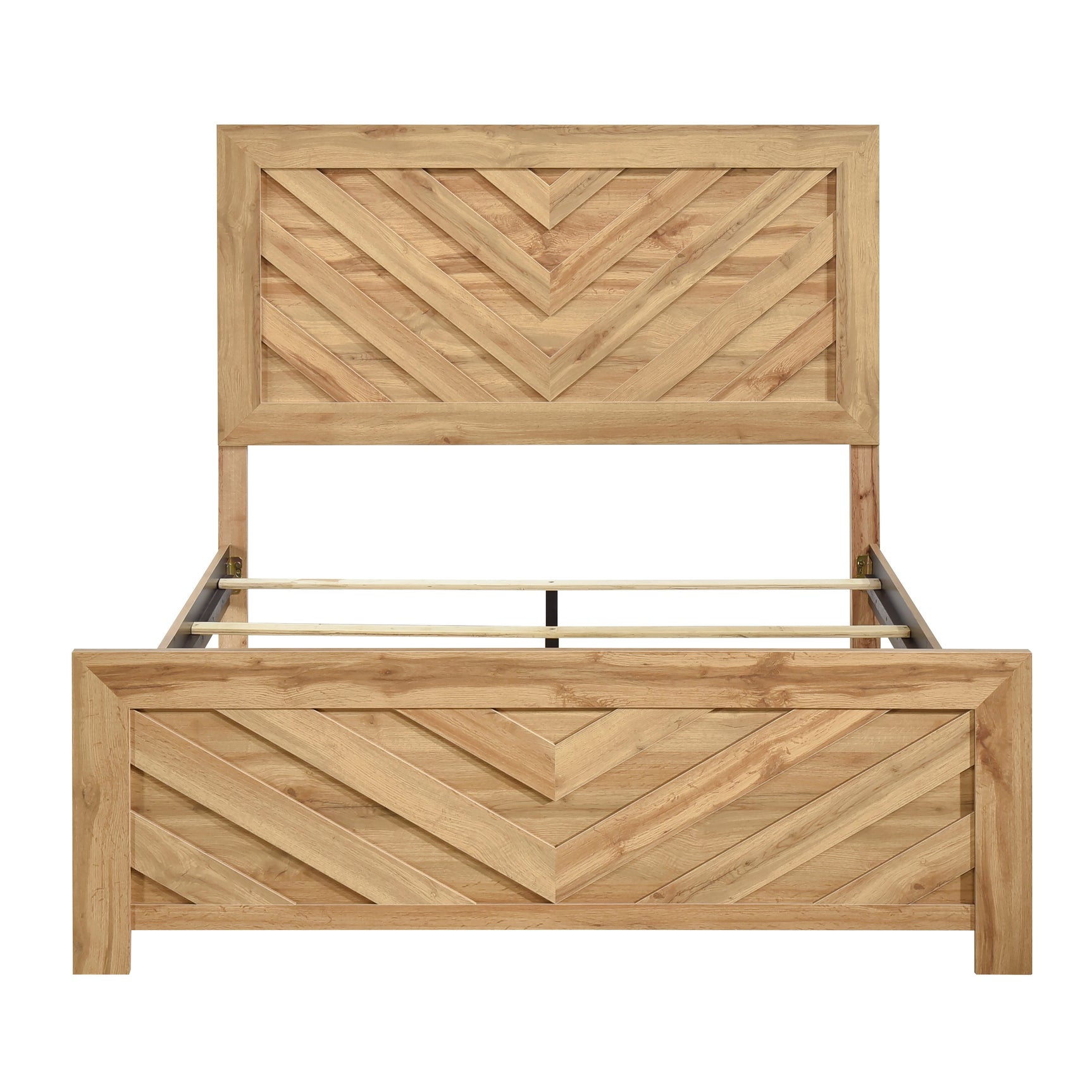 Corbin Natural Chevron Pattern Eastern King Bed in a Box - Ornate Home