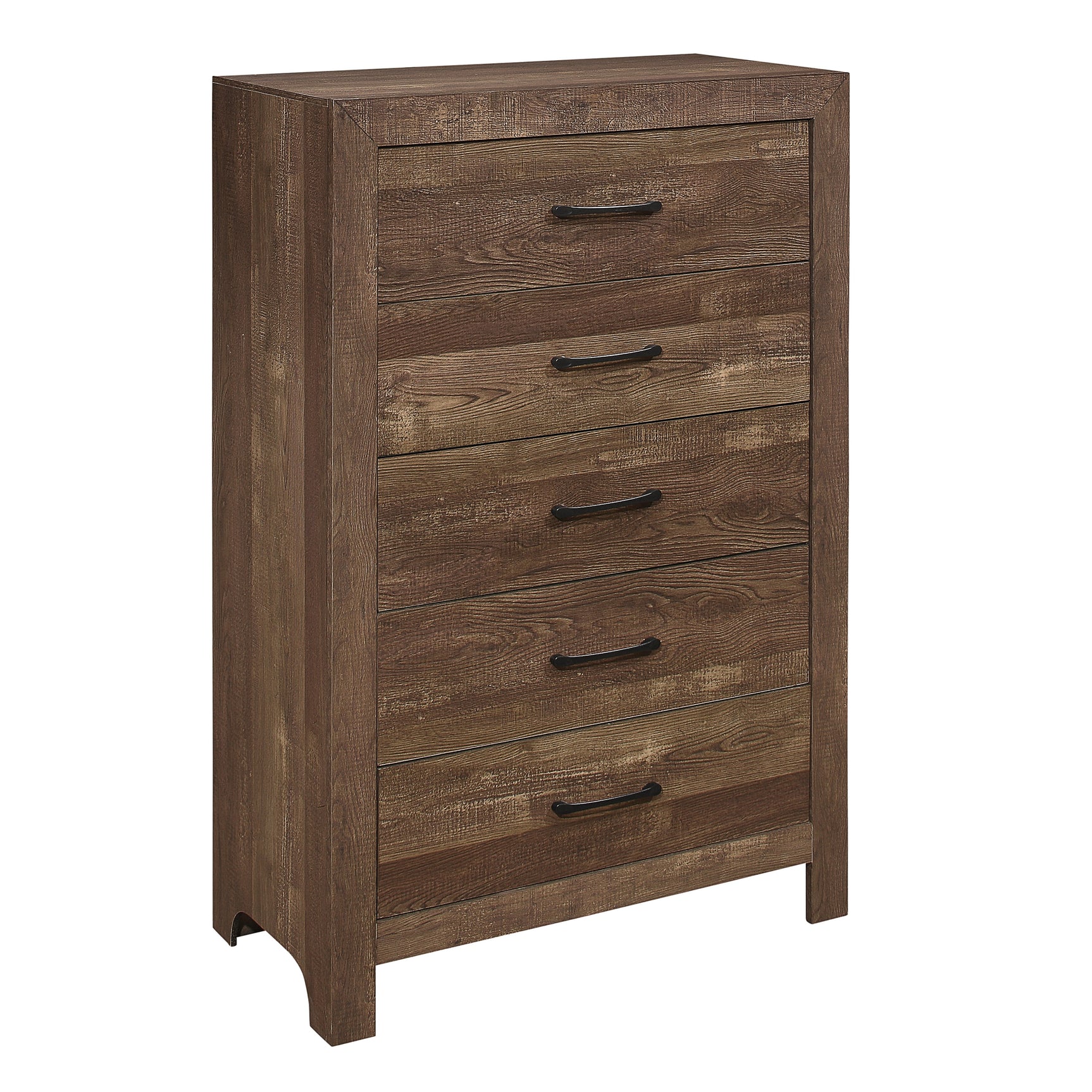 Corbin Rustic Brown 5-Piece Queen Bedroom Set - Ornate Home