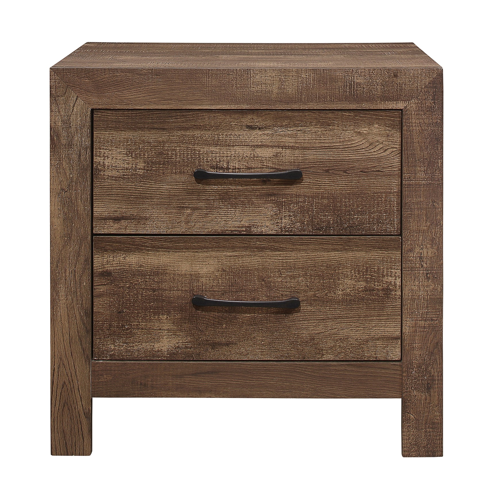 Corbin Rustic Brown 4-Piece Queen Bedroom Set (V-Pattern) - Ornate Home