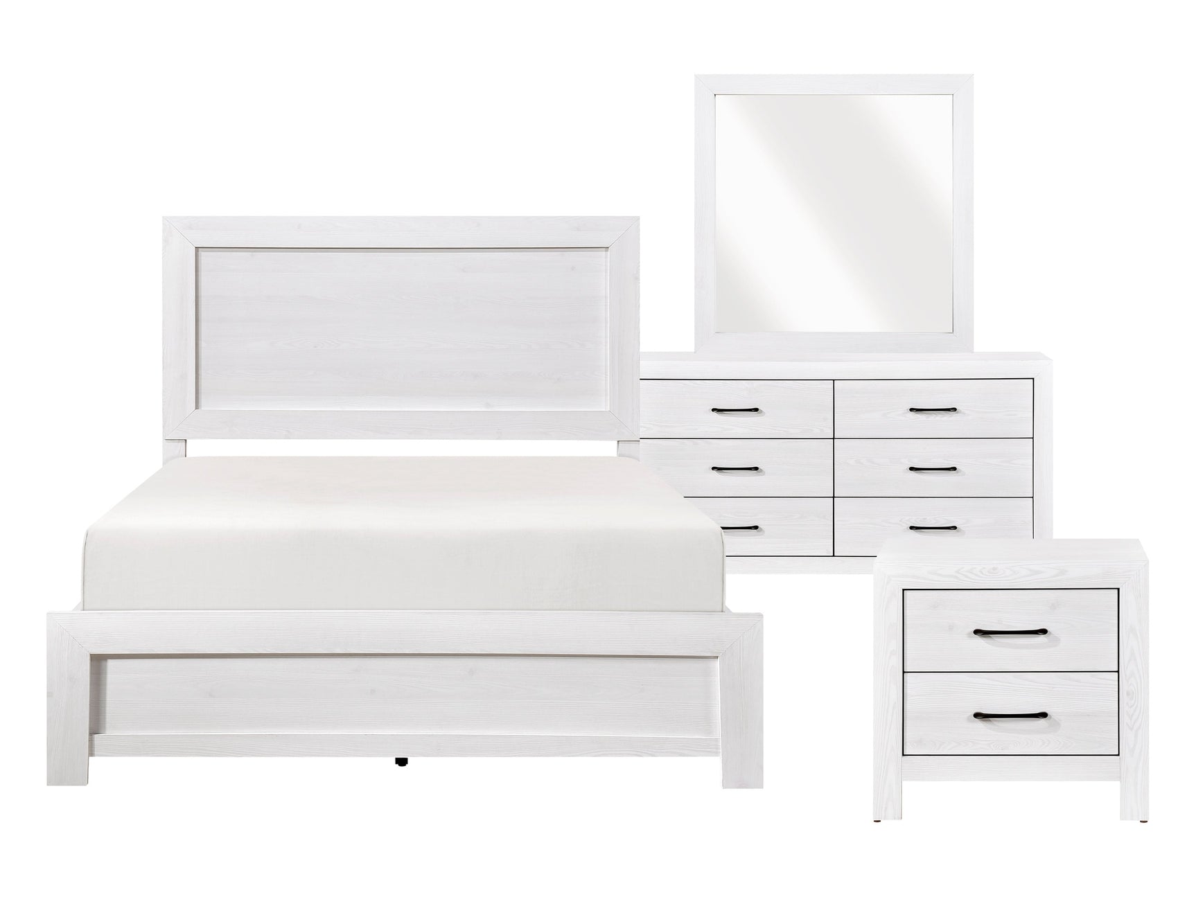 Corbin White 4-piece Queen Bedroom Set - Ornate Home