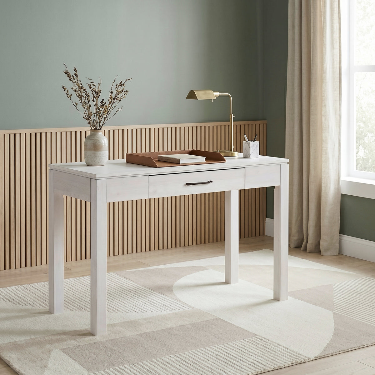 Corbin White Writing Desk - Ornate Home