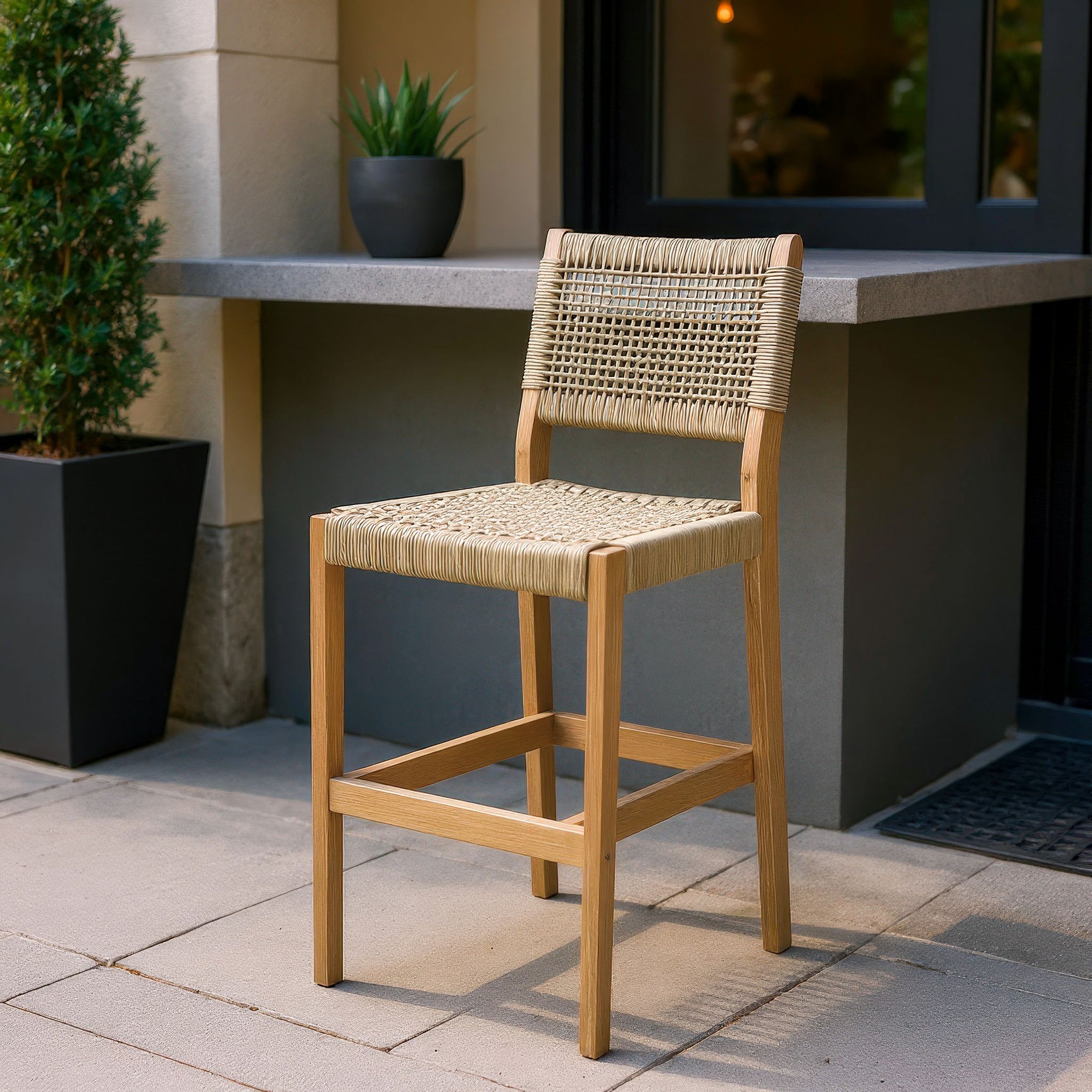 Corde Beige Barstool - Ornate Home