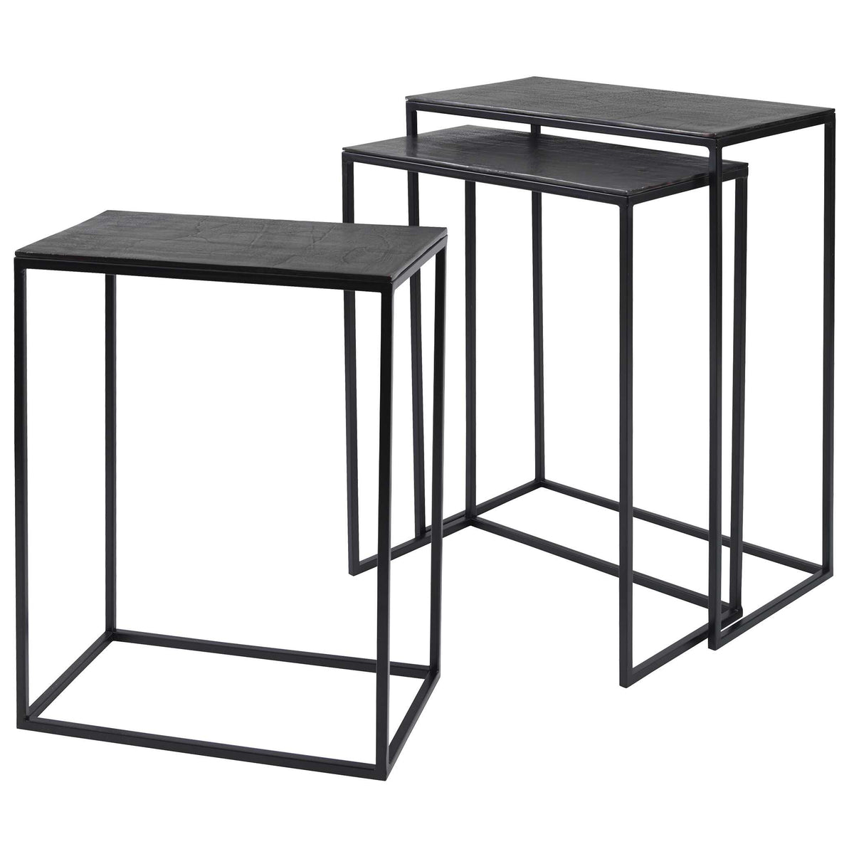 Coreene Bronze Iron Nesting Tables (Set of 3) - Ornate Home