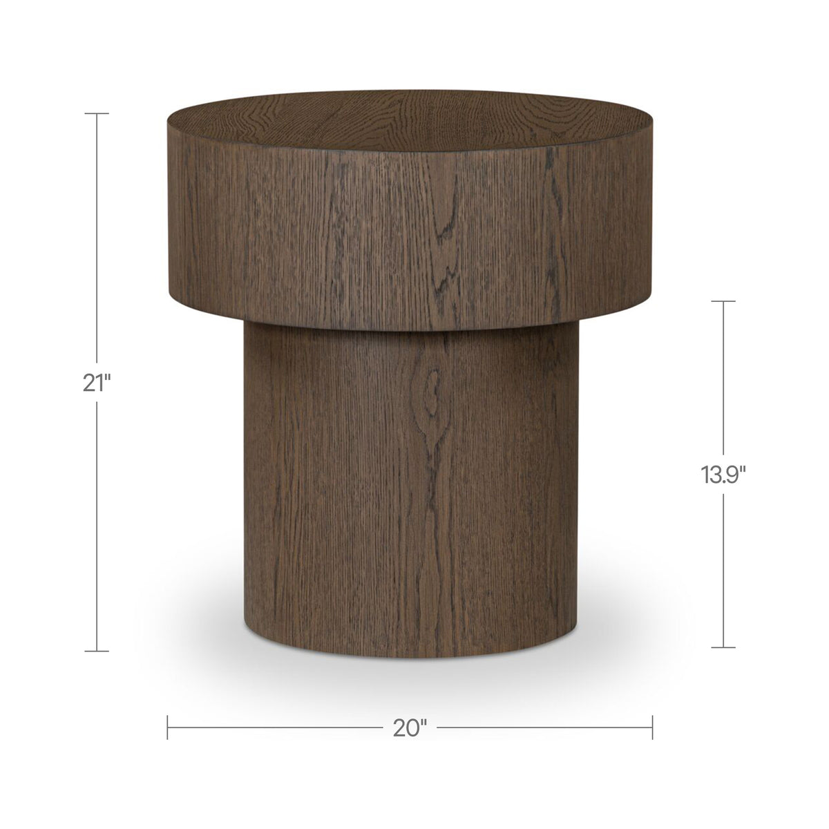 Corey Dark Brown Side Table - Ornate Home