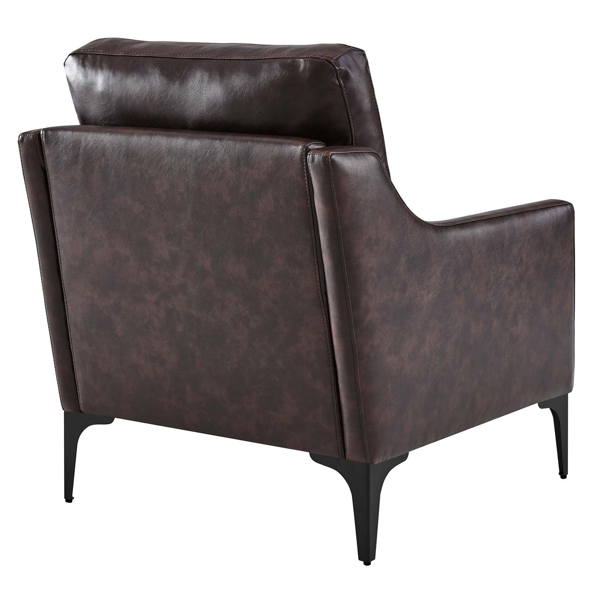 Corland Brown Leather Armchair - Ornate Home