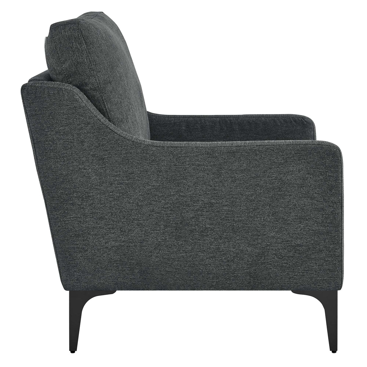 Corland Charcoal Upholstered Fabric Armchair - Ornate Home