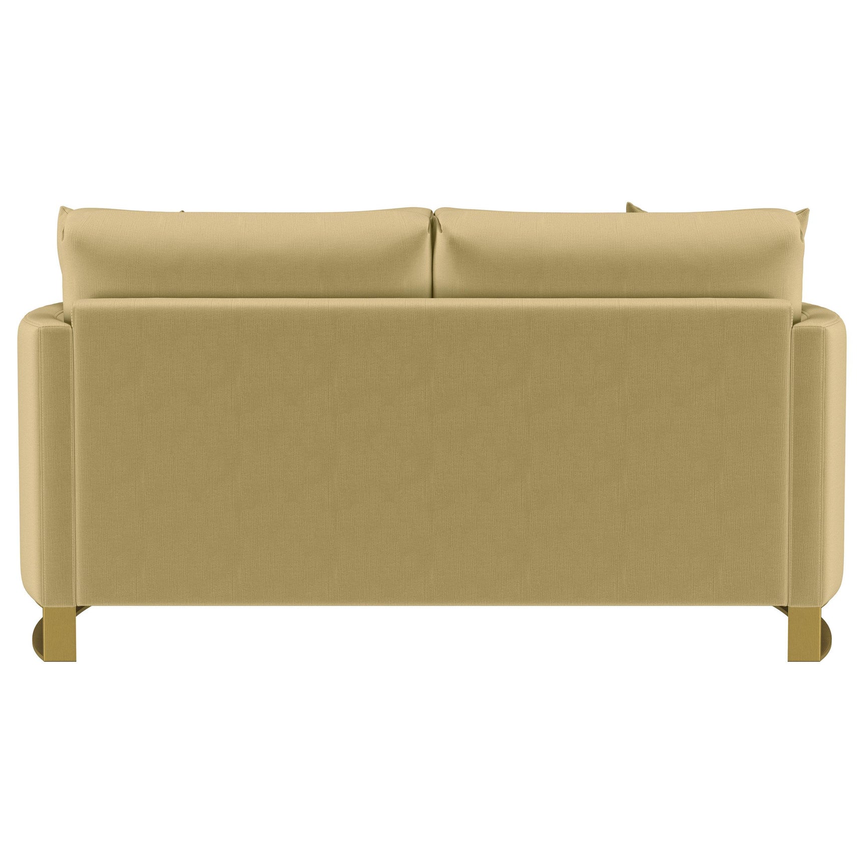 Corliss Camel Upholstered Curved Track Arm Loveseat - Ornate Home