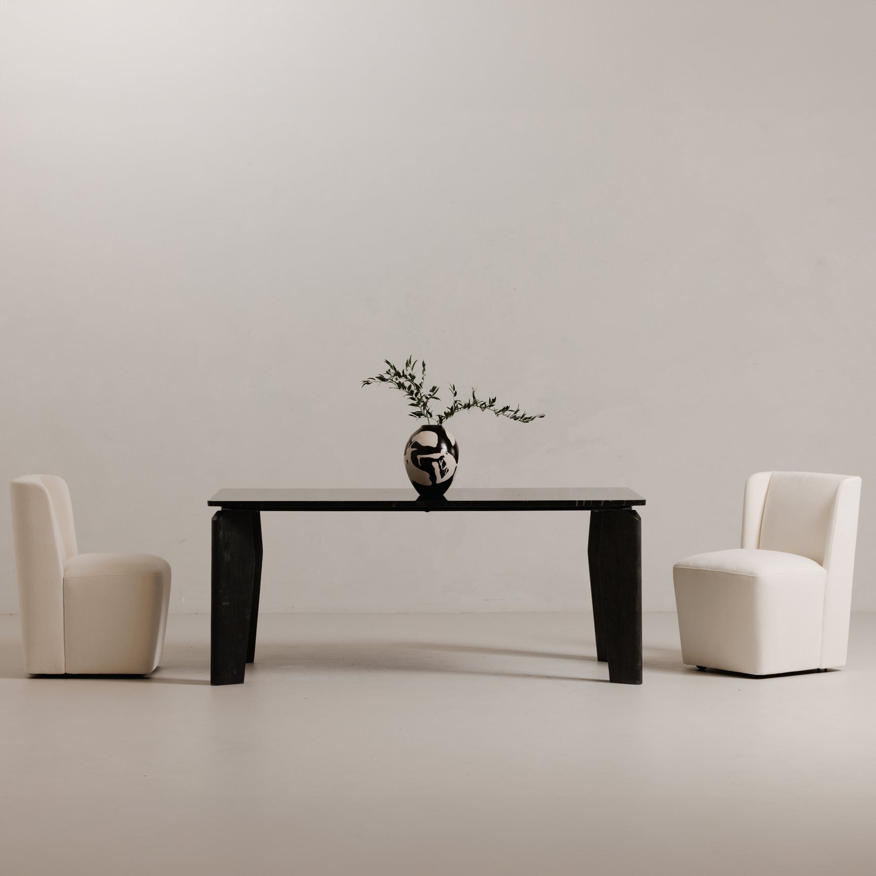 Cormac Cream Rolling Dining Chair - Ornate Home
