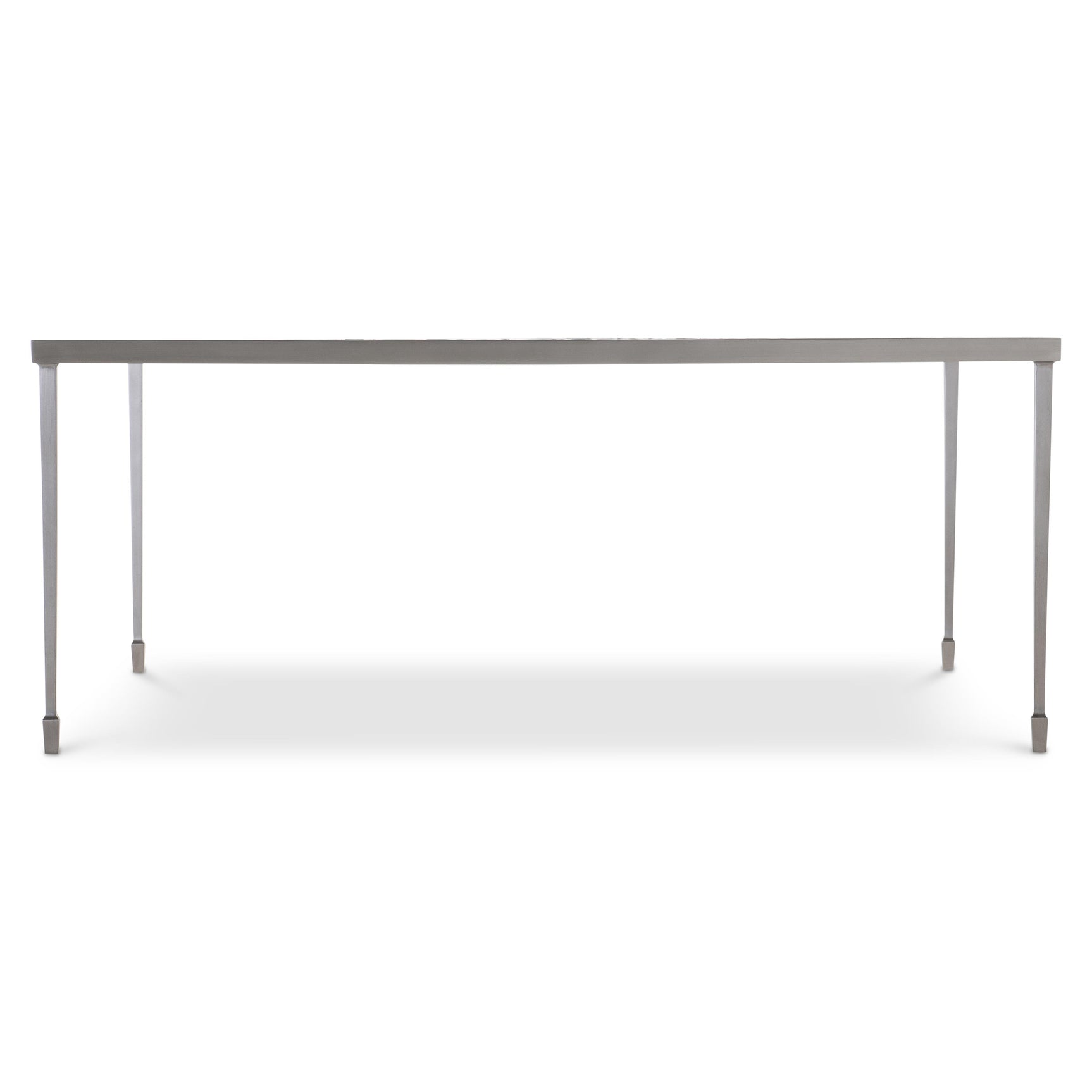 Cornelia Glazed Stainless Steel Cocktail Table - Ornate Home