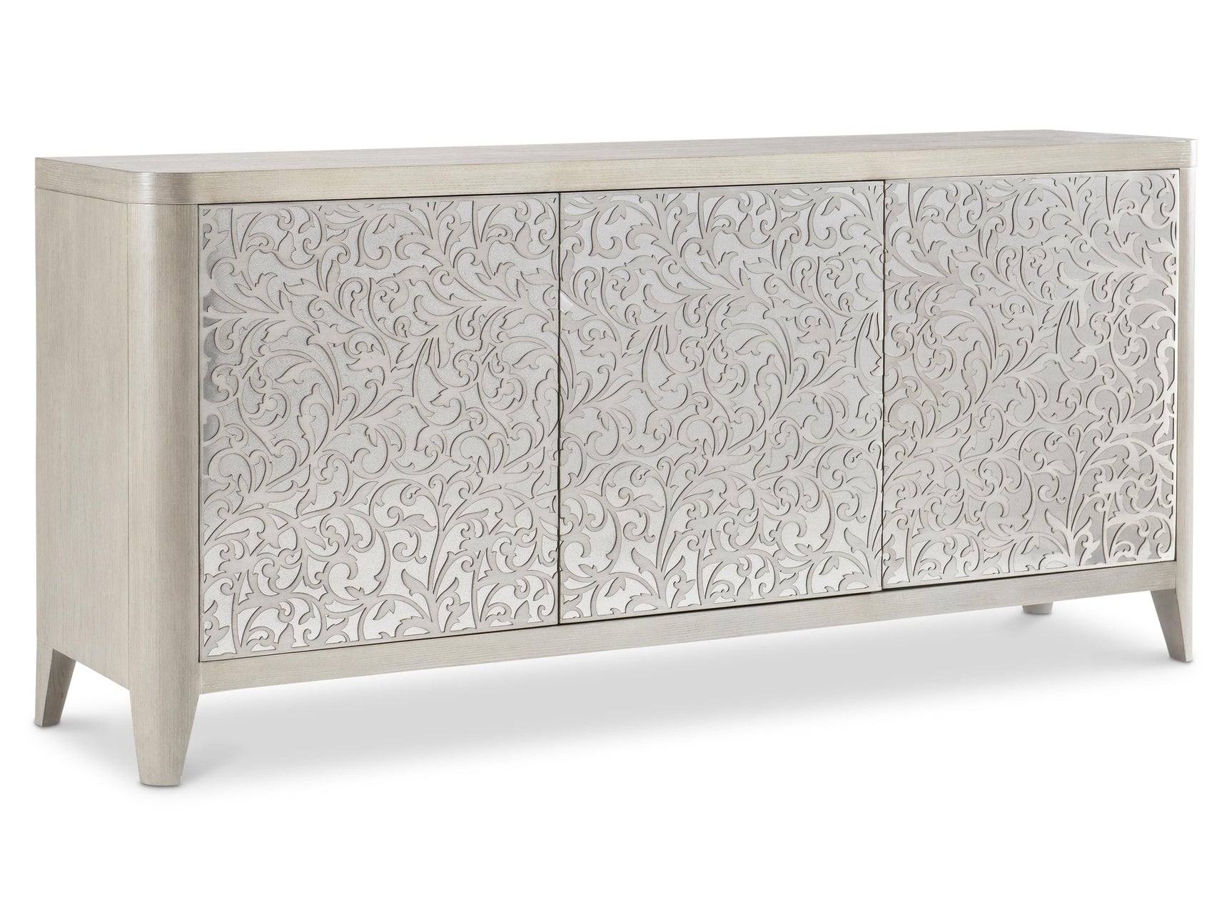 Cornelia Glazed Stainless Steel/Nebbia Buffet - Ornate Home
