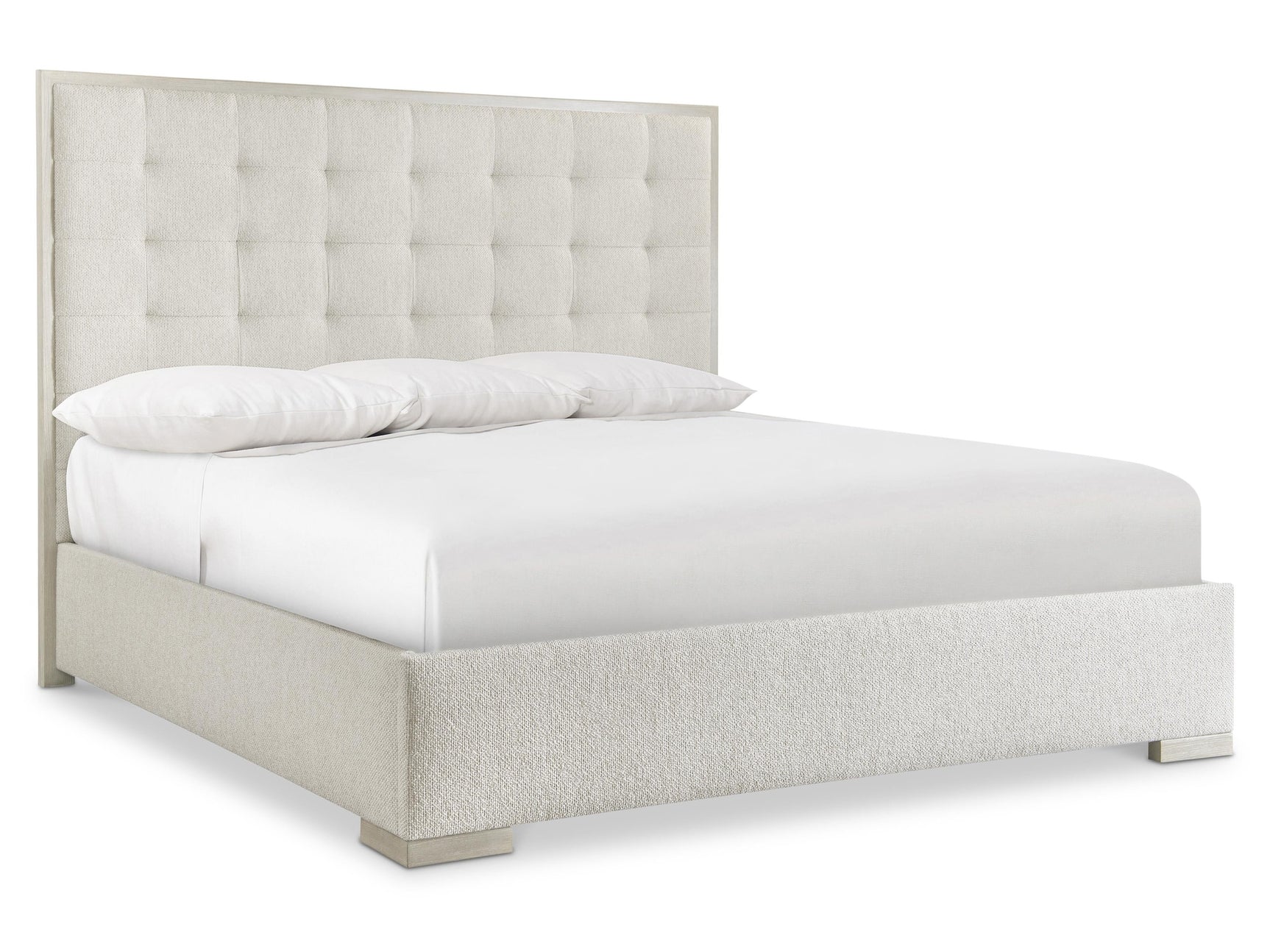 Cornelia Nebbia/White/Cream California King Panel Bed - Ornate Home