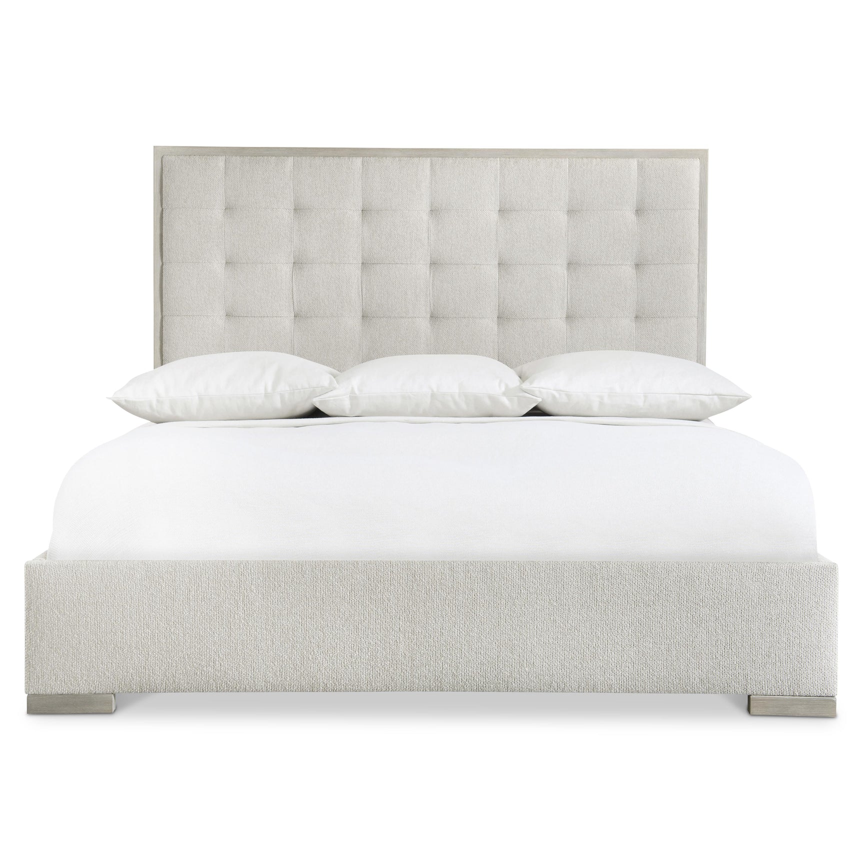 Cornelia Nebbia/White/Cream Panel King Bed - Ornate Home
