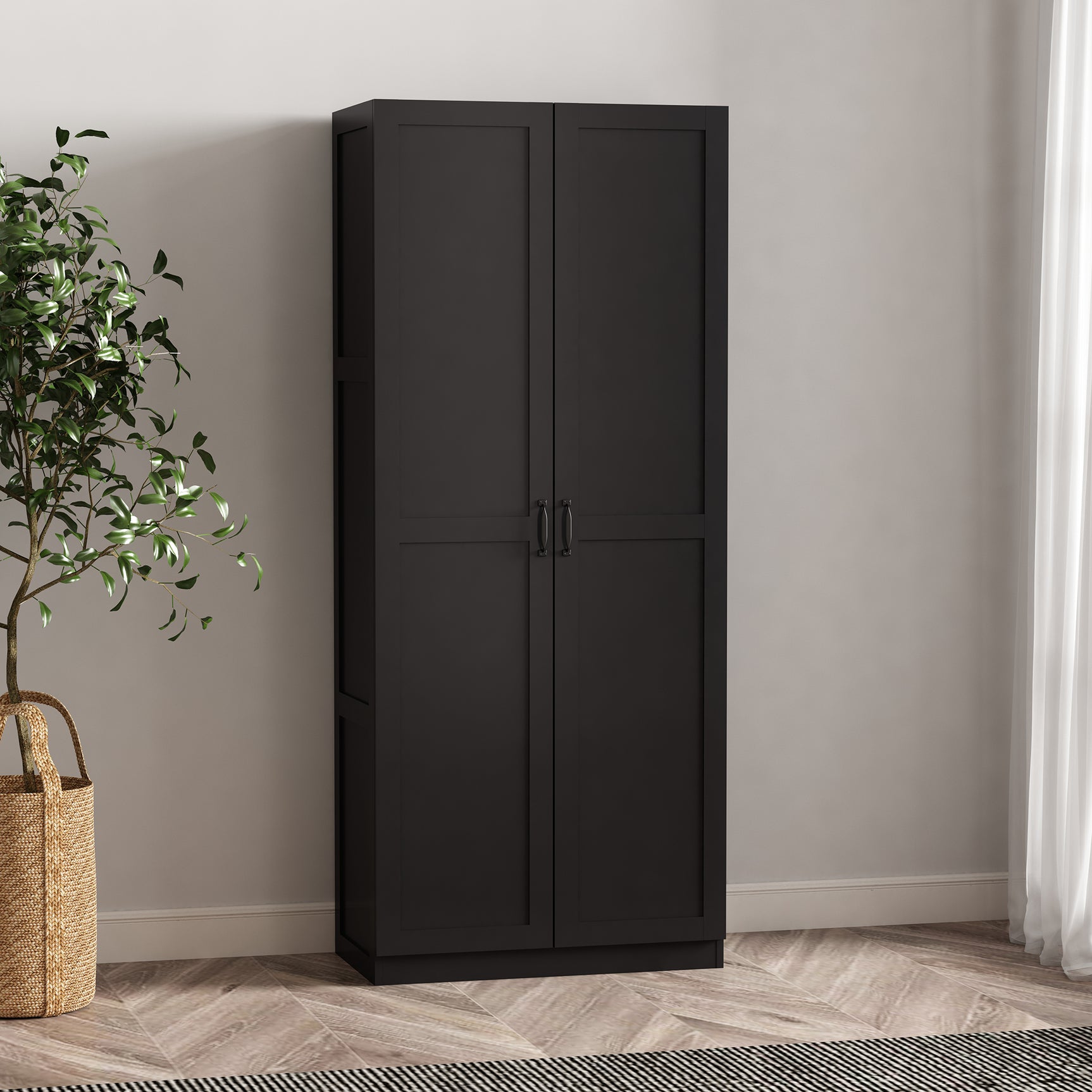 Cornelia Storage Closet 2.0 in Black - Ornate Home