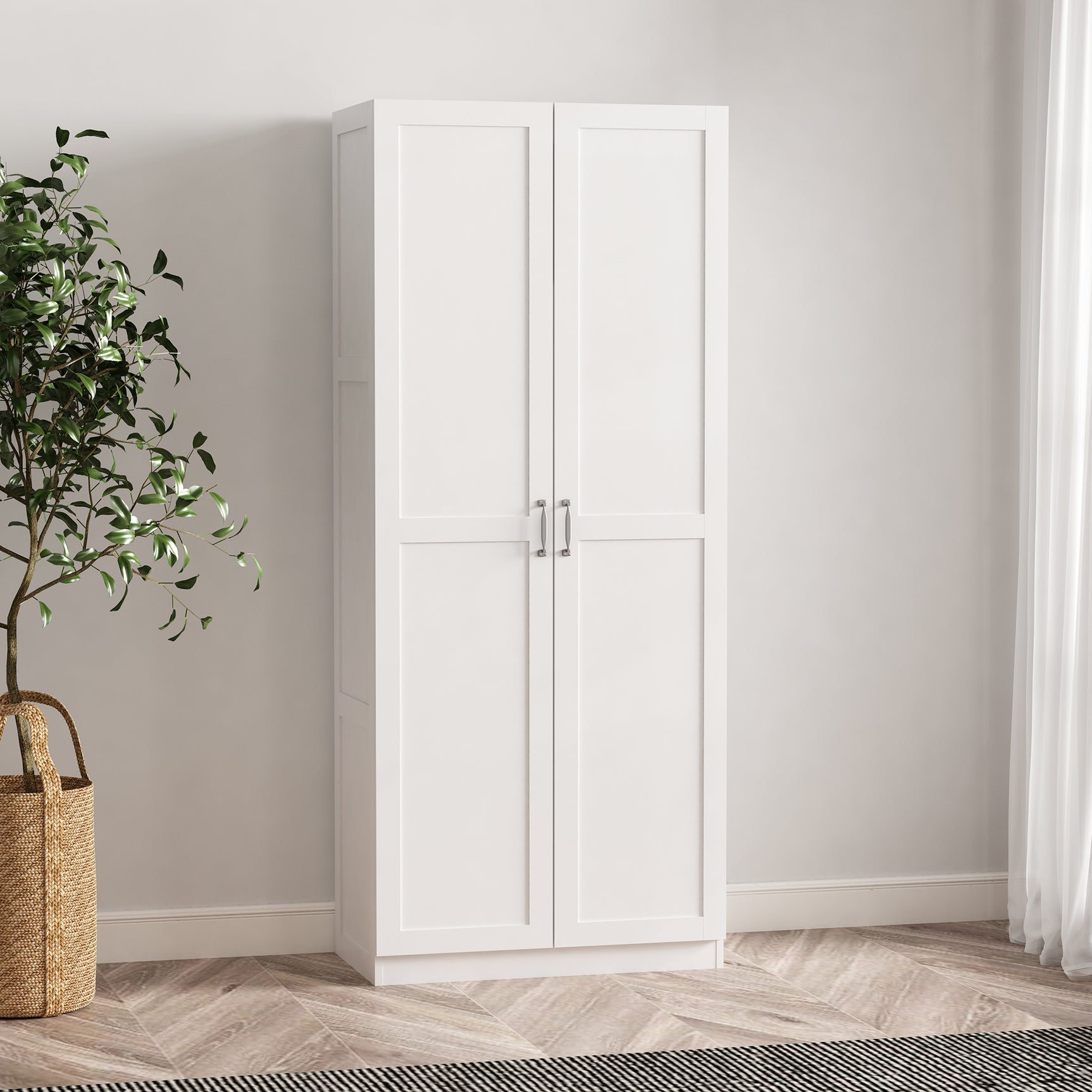 Cornelia Storage Closet 2.0 in White - Ornate Home