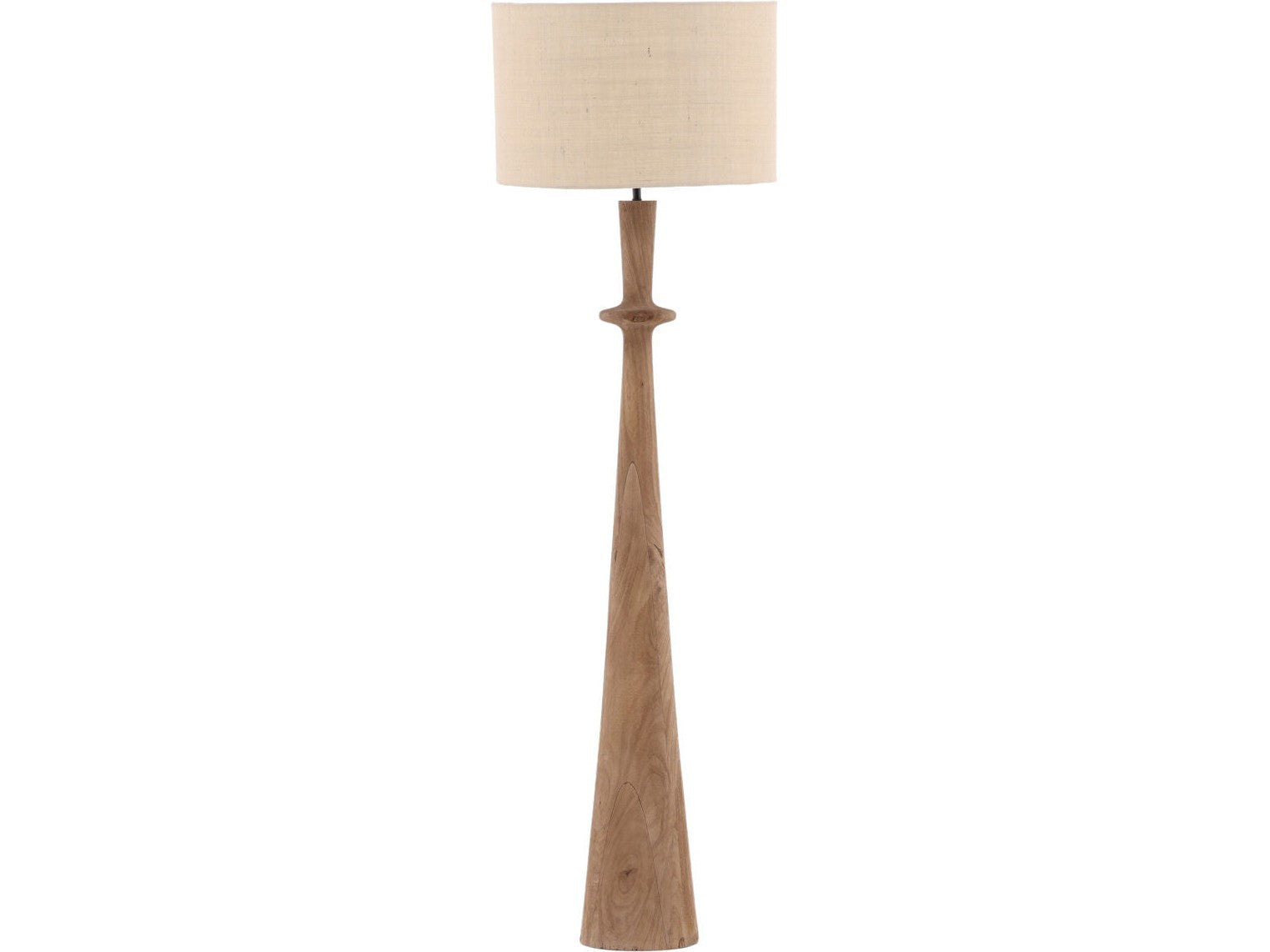 Corrina Dark Natural & Beige Floor Lamp - Ornate Home