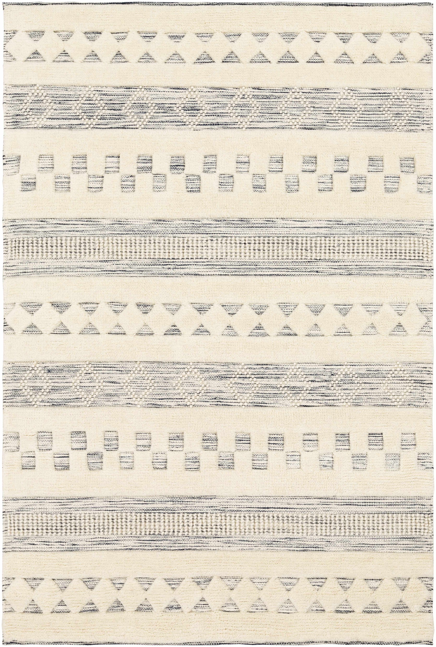 Corry Cream&Black Wool Rug - Clearance - Ornate Home