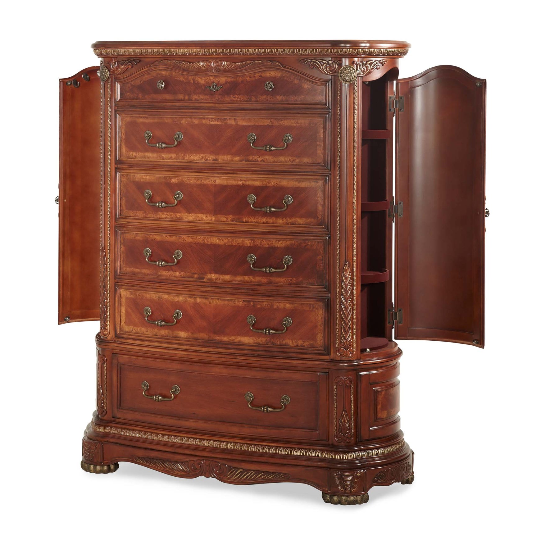 Cortina Honey Walnut 6-Drawer Chest - Ornate Home