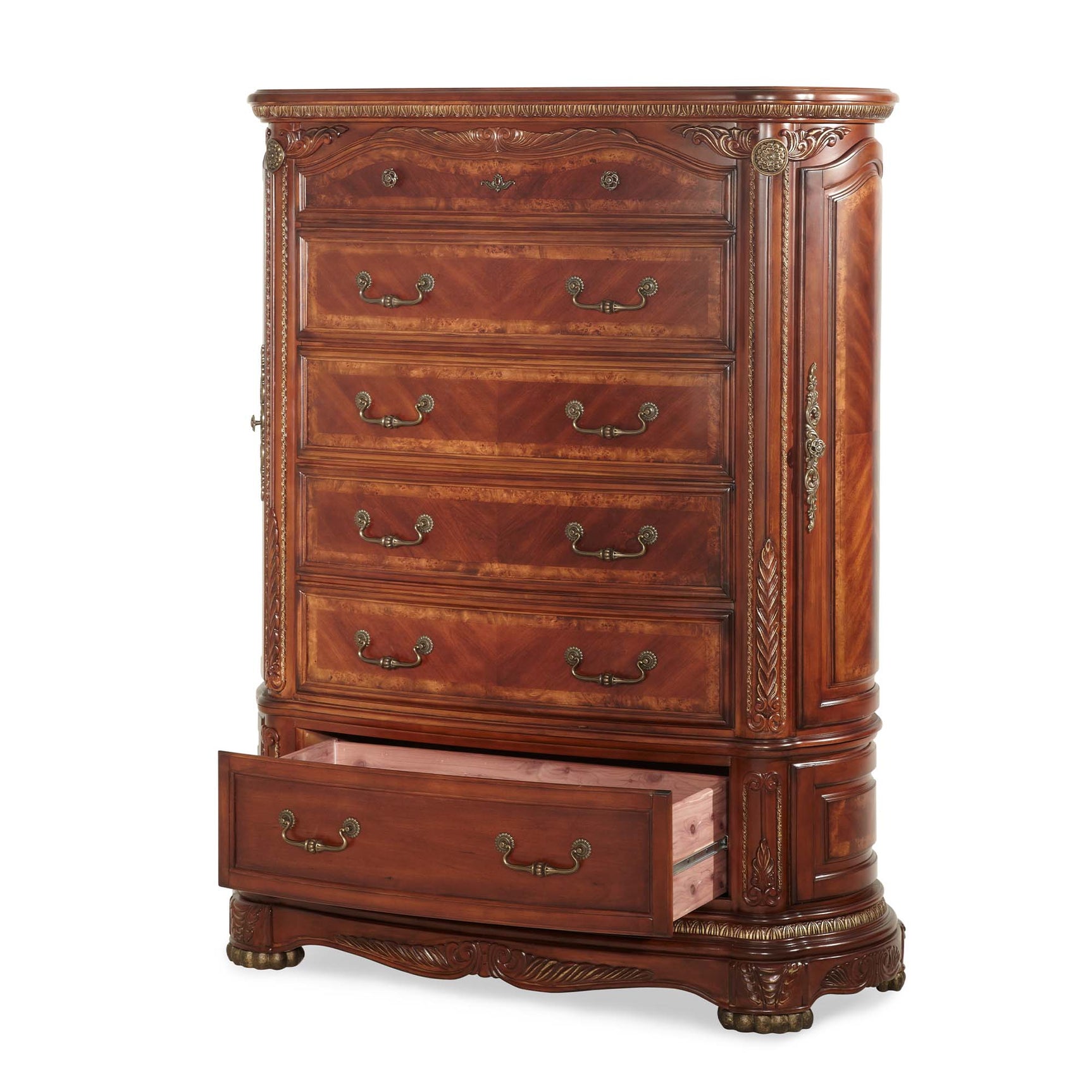 Cortina Honey Walnut 6-Drawer Chest - Ornate Home