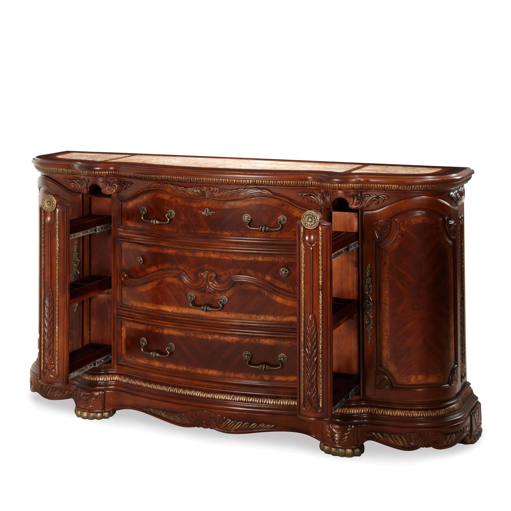 Cortina Honey Walnut Dresser - Ornate Home
