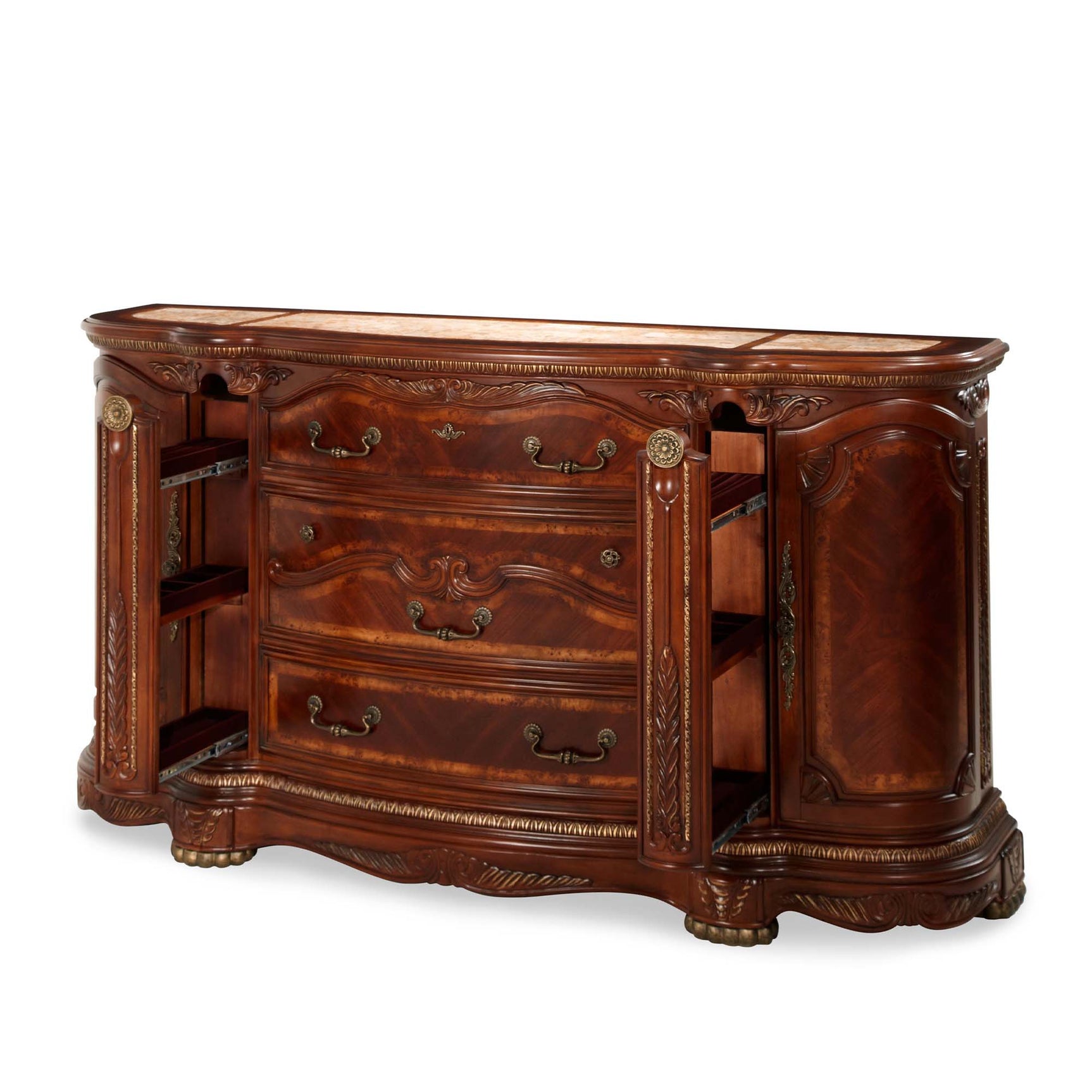Cortina Honey Walnut Dresser - Ornate Home