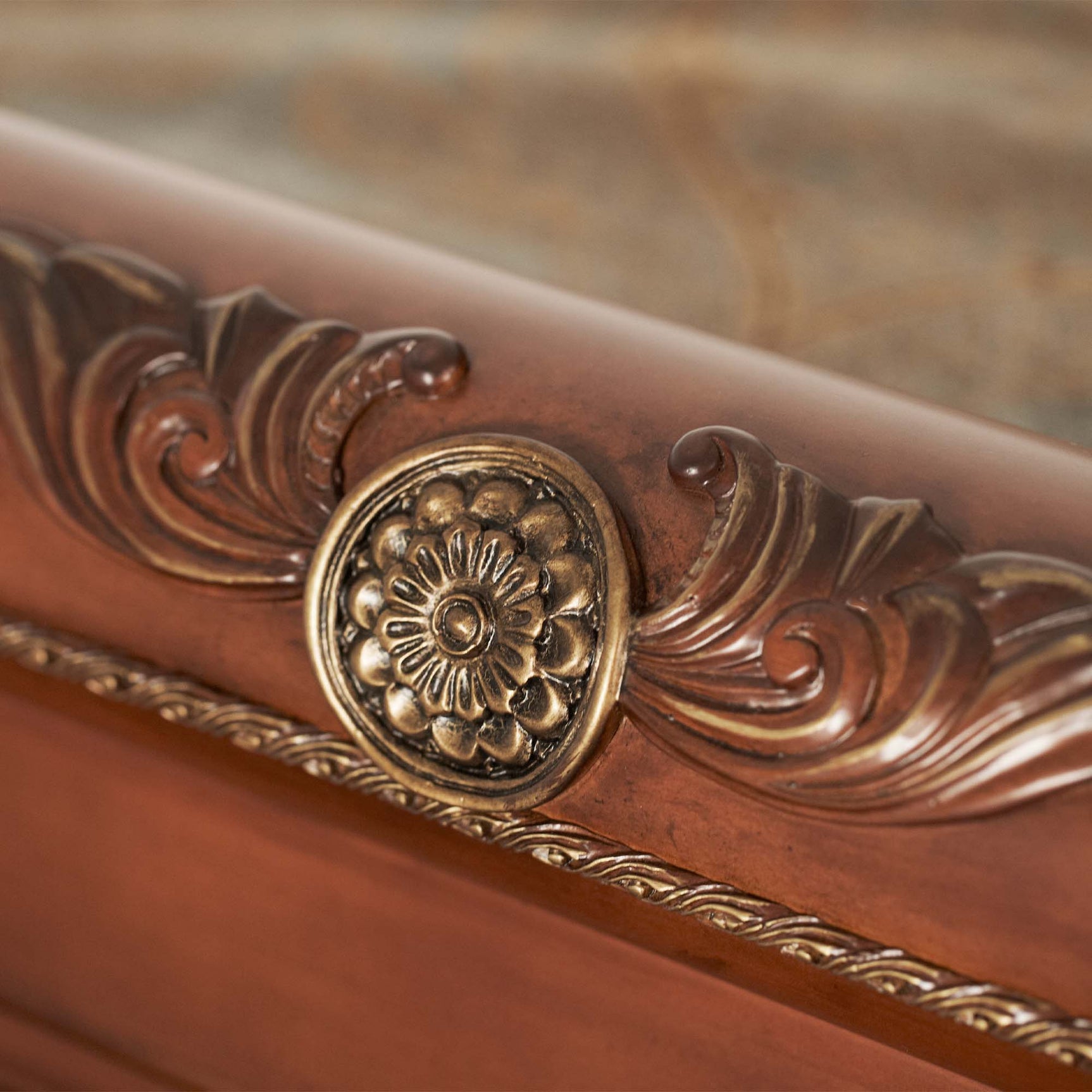 Cortina Honey Walnut/Quarry Cal. King Sleigh Bed - Ornate Home