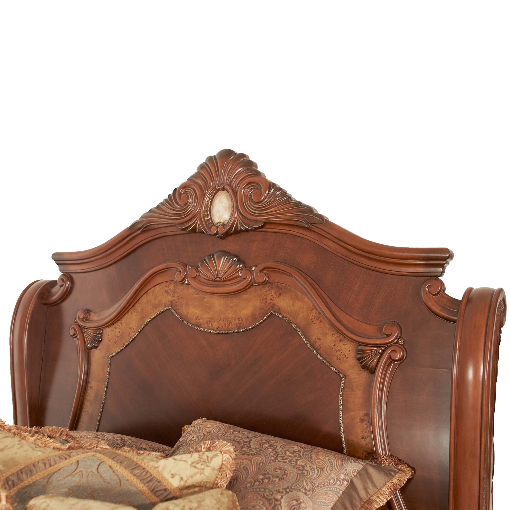 Cortina Honey Walnut/Quarry Cal. King Sleigh Bed - Ornate Home