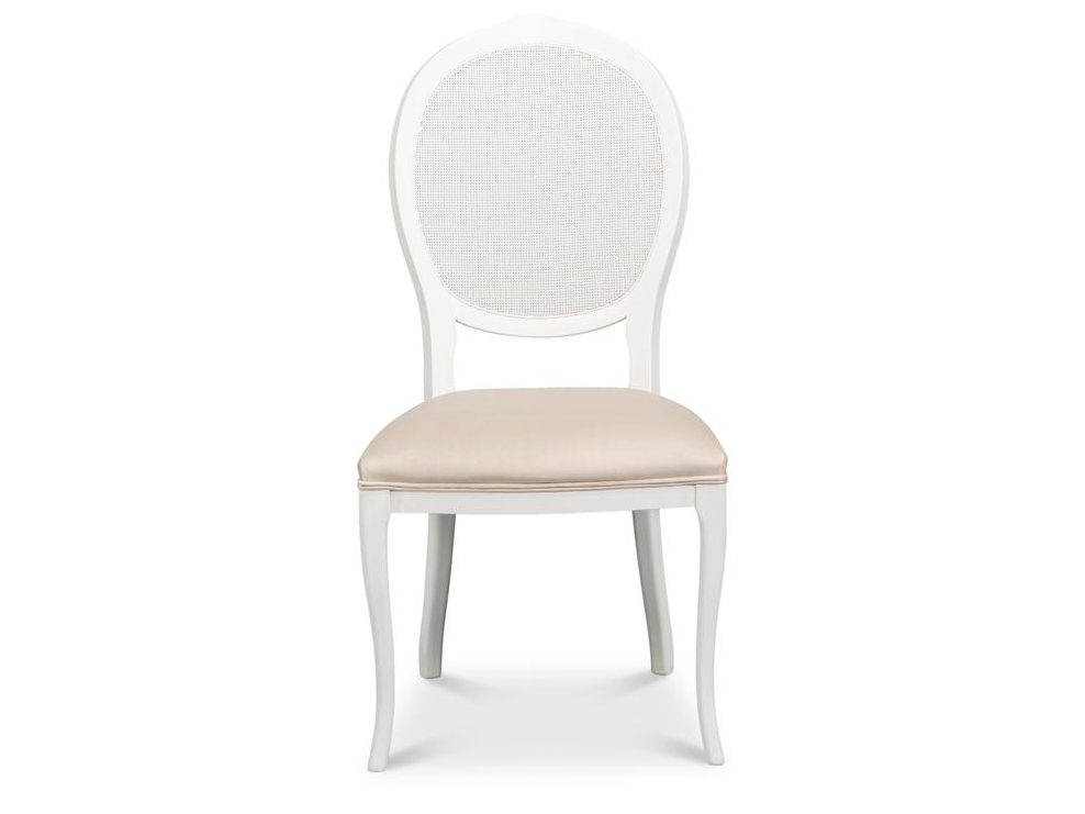 Cortina White Oval Cane Back Side Chair (Set of 2) - Ornate Home