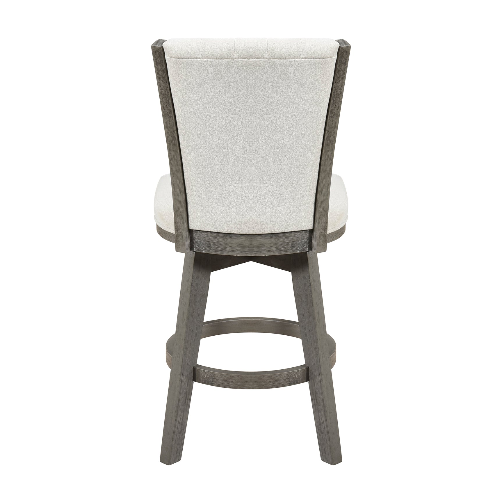 Corvallis Beige/Brushed Gray Swivel Counter Height Chair - Ornate Home