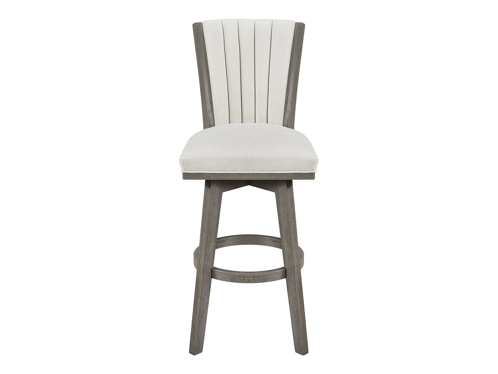 Corvallis Beige/Brushed Gray Swivel Pub Height Chair - Ornate Home