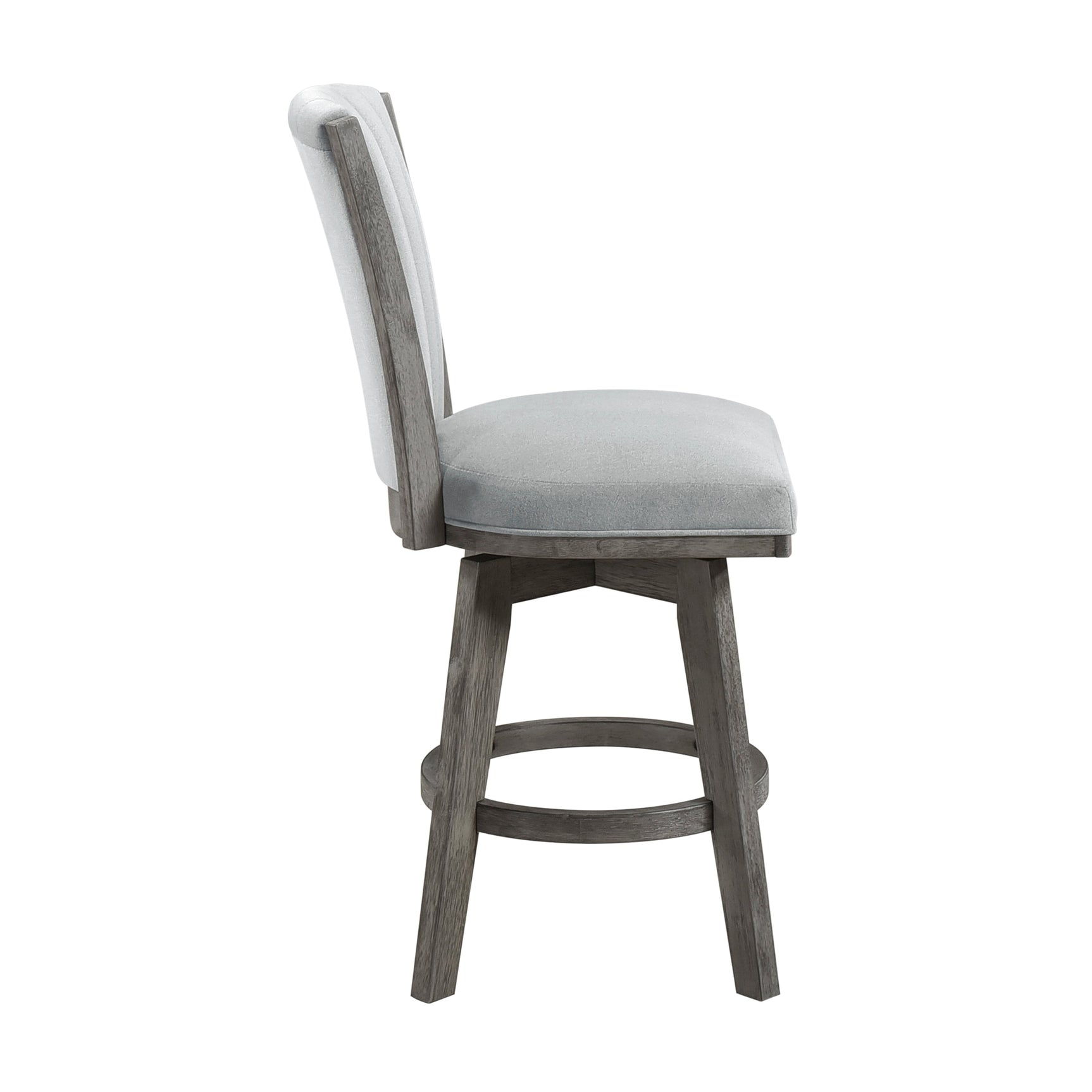 Corvallis Gray Swivel Counter Height Chair (Set of 2) - Ornate Home
