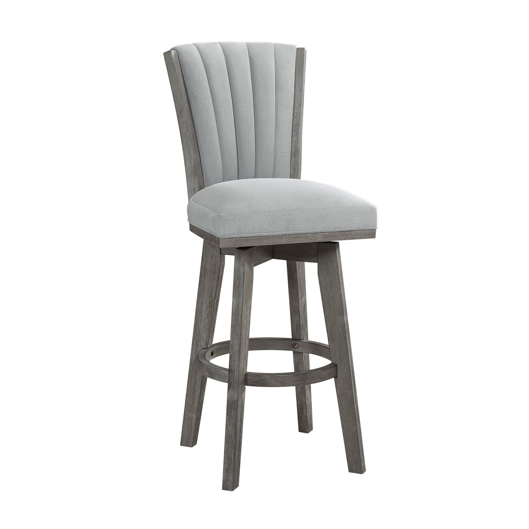 Corvallis Gray Swivel Pub Height Chair - Ornate Home