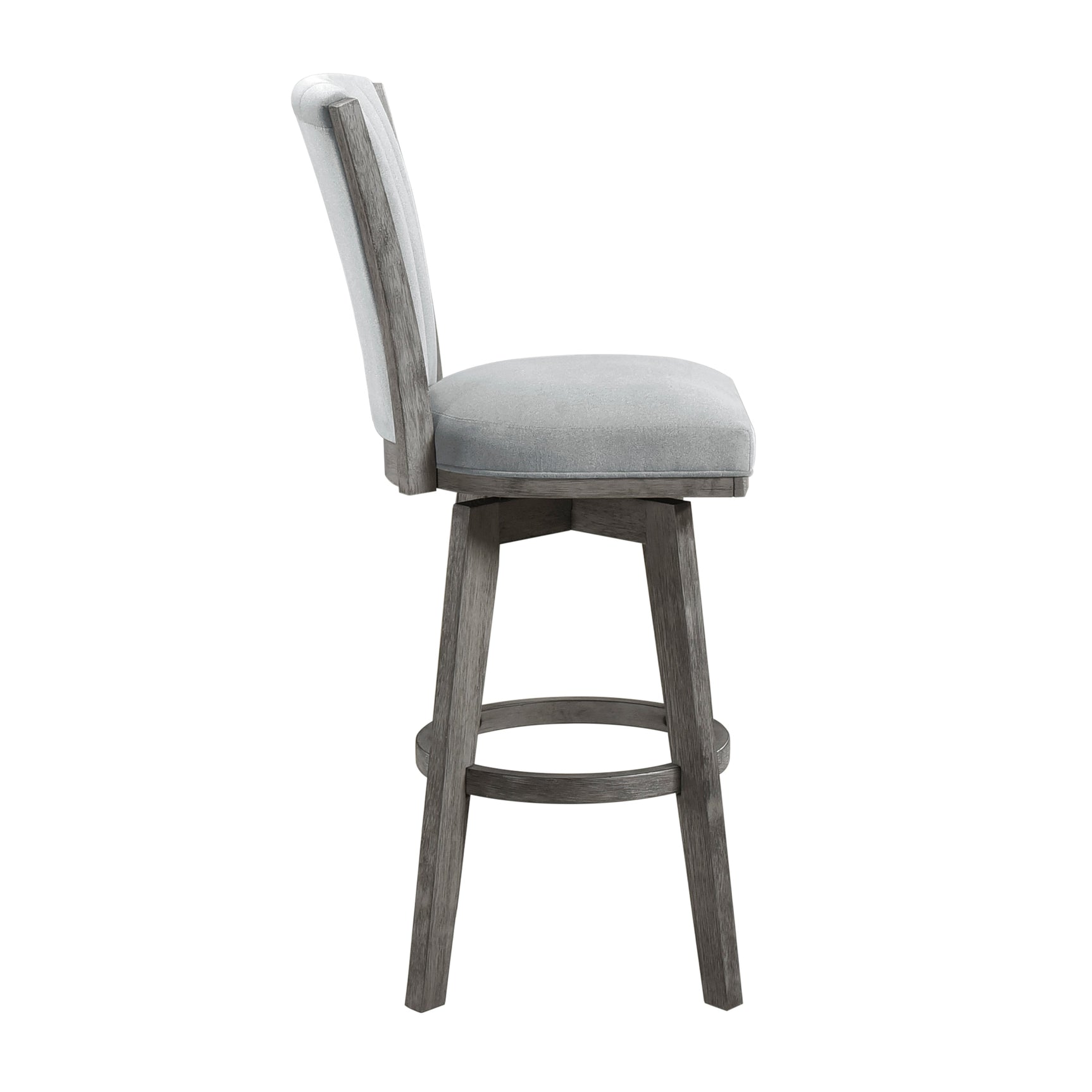 Corvallis Gray Swivel Pub Height Chair - Ornate Home