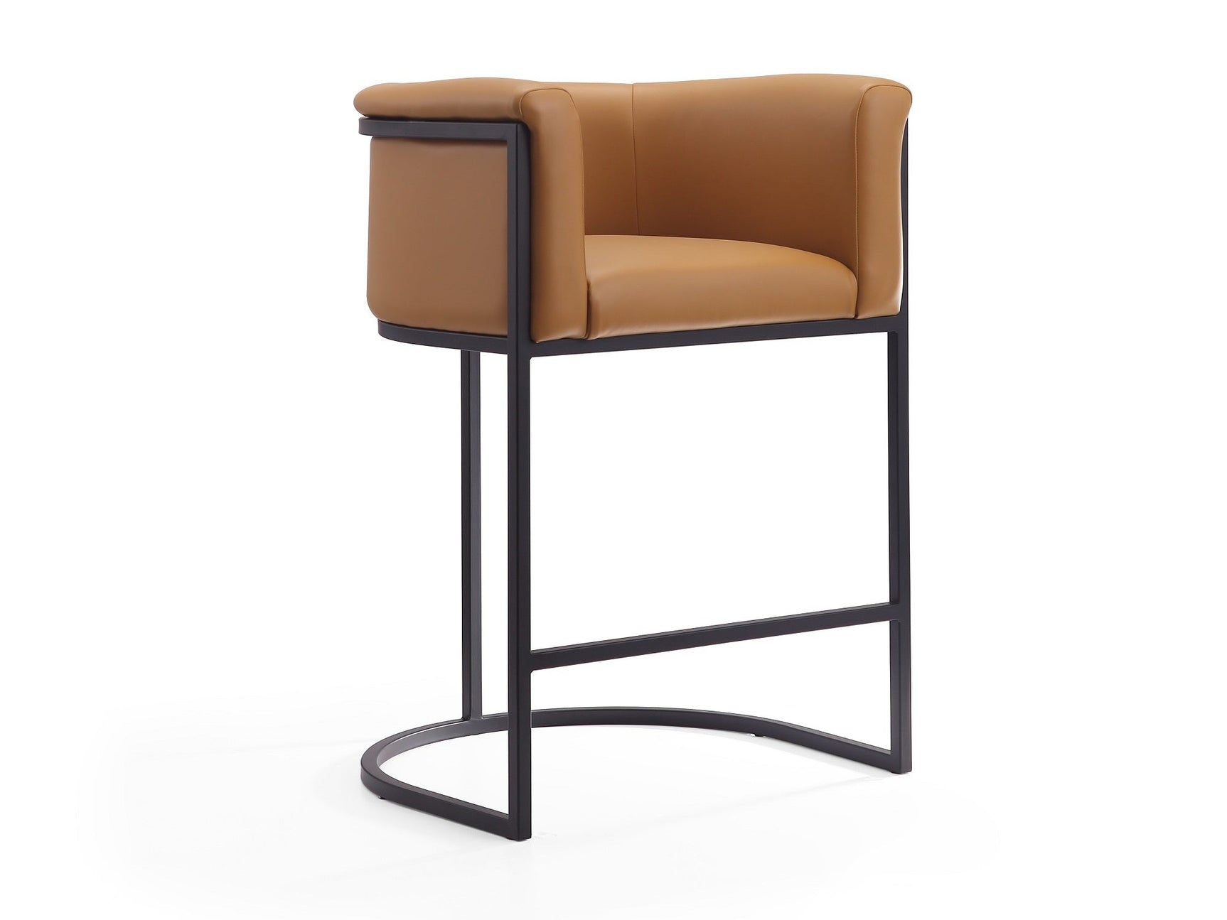 Cosmopolitan Counter Stool in Camel and Black - Ornate Home