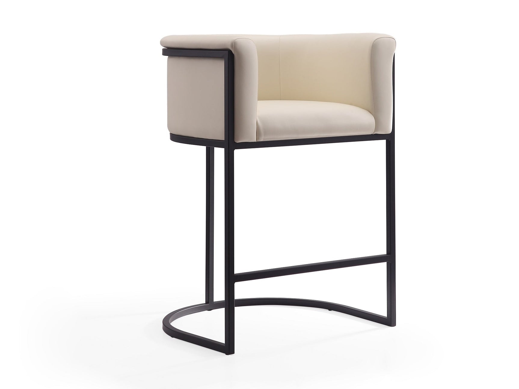 Cosmopolitan Counter Stool in Cream and Black - Ornate Home