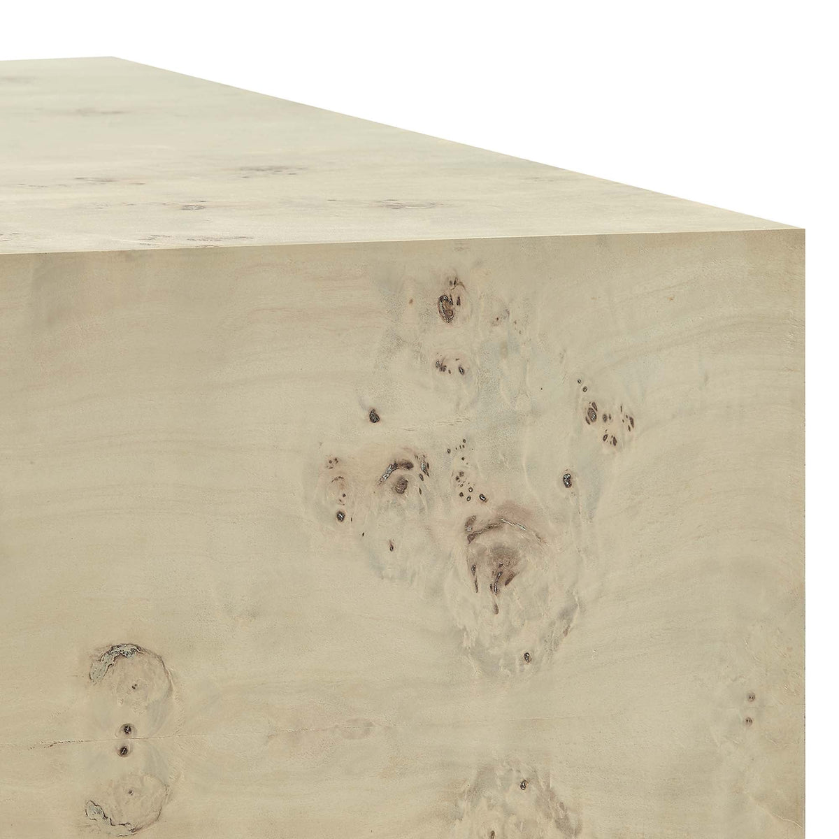 Cosmos Bleached 36" Square Burl Wood Coffee Table - Ornate Home
