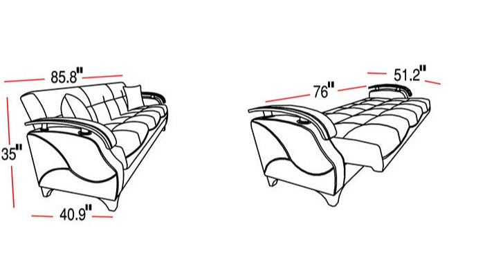 Costa Armony Brown Sofa Bed - Ornate Home
