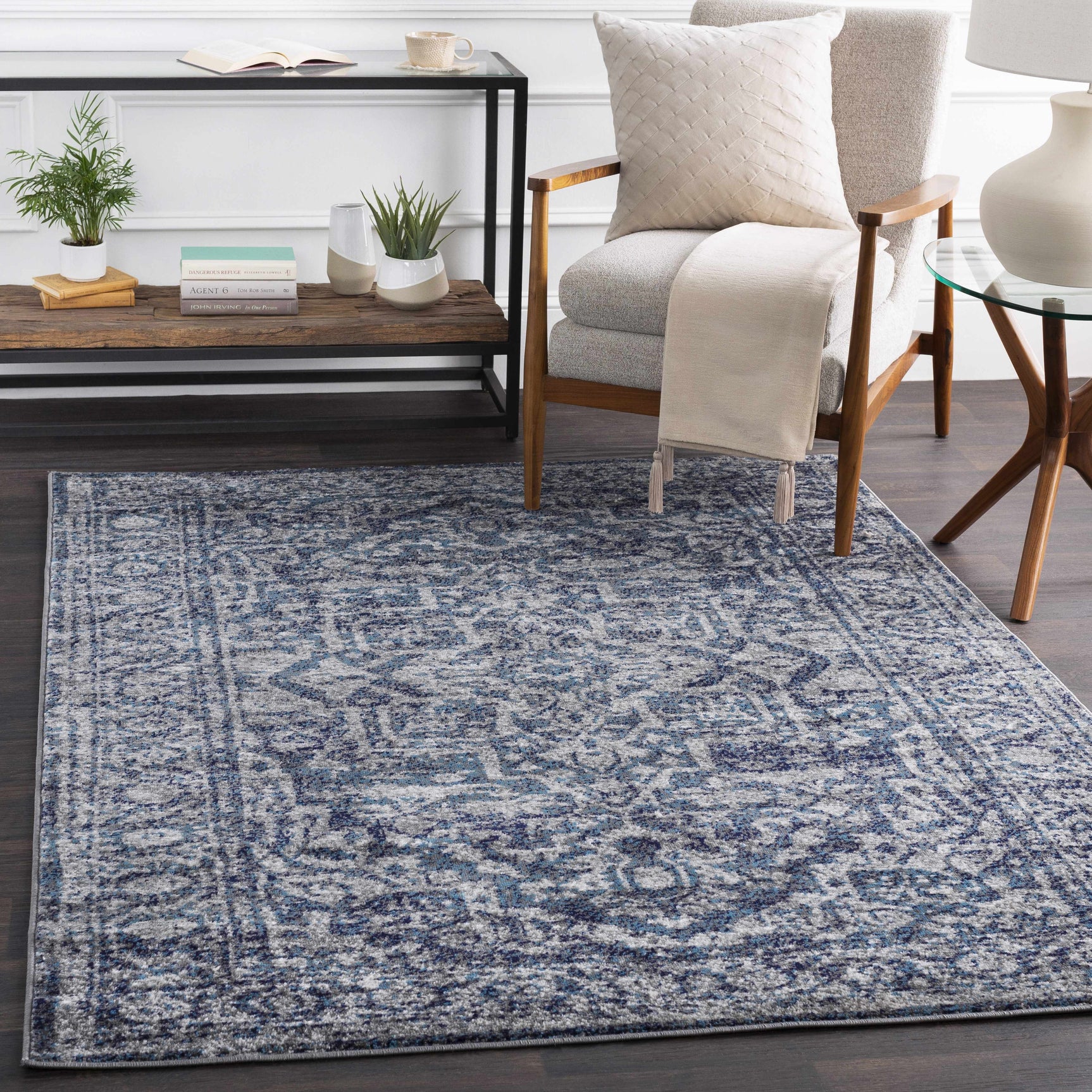 Costigan Traditional Navy Rug - Ornate Home