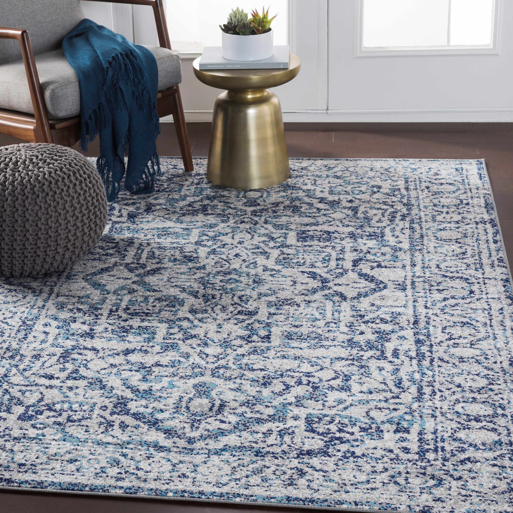 Costigan Traditional Navy Rug - Ornate Home