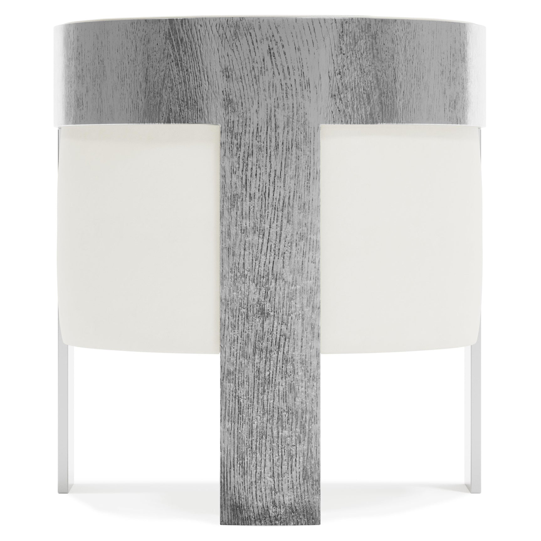 Cosway White/Cream/Grey Leather Chair - Ornate Home